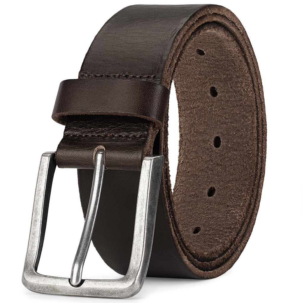 Thicken Full Grain Leather Mens Belt Heavy Duty Mens Work Belt Mens Belt High Hardness Buckle Packed In Gift Box