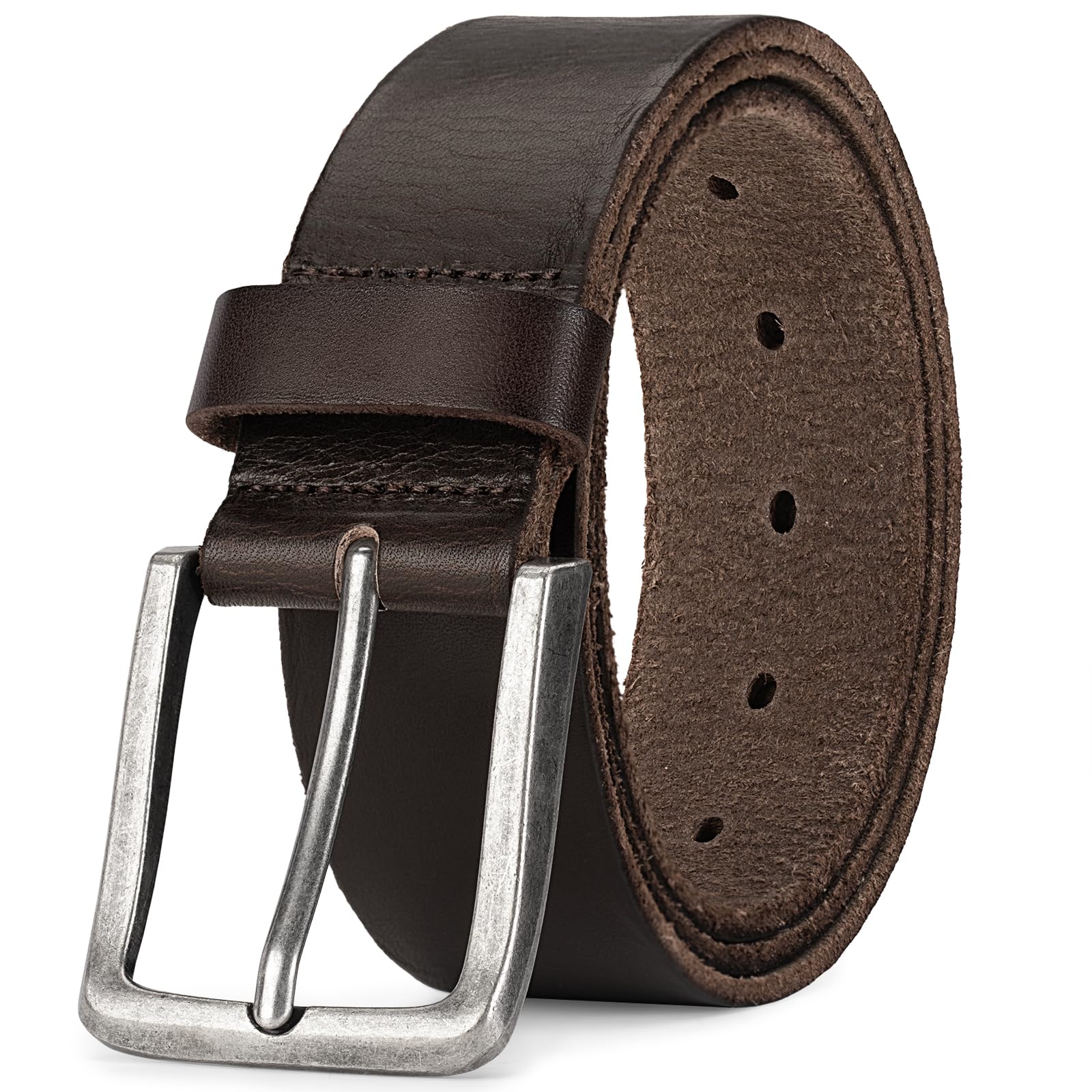 Thicken Full Grain Leather Mens Belt Heavy Duty Mens Work Belt Mens Belt High Hardness Buckle Packed In Gift Box