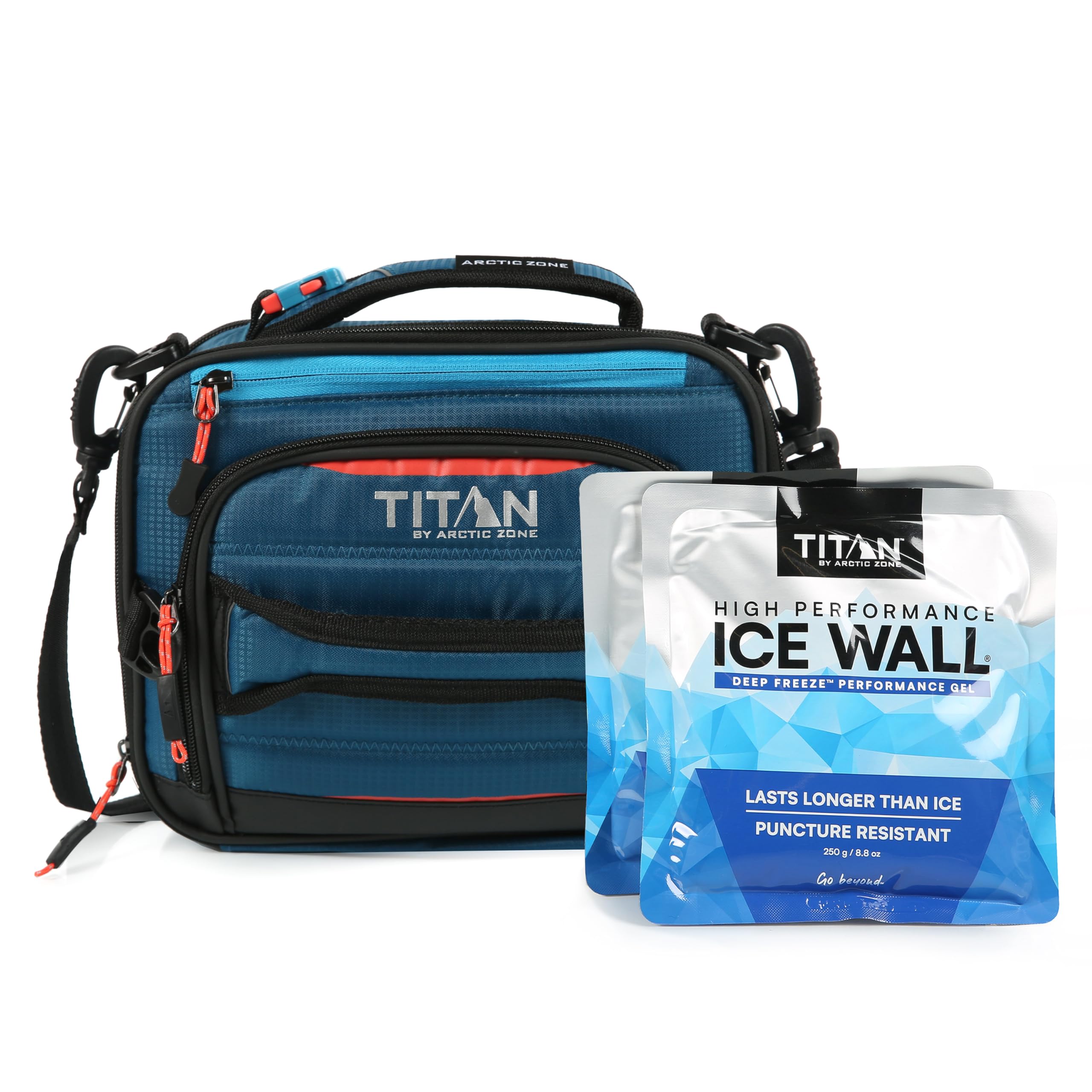 Arctic Zone Titan Deep Freeze Fridge Expandable Insulated Horizontal Lunch Pack, Grey