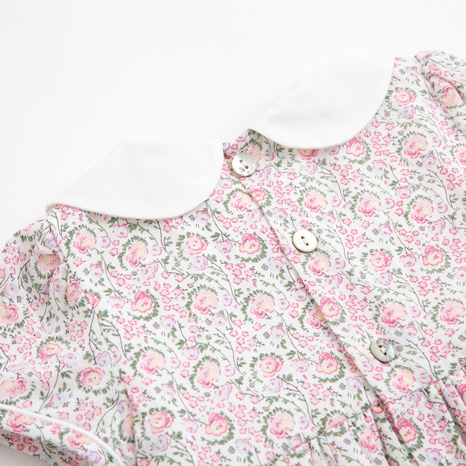 Simplee kids Baby Girl Smocked Dress Summer Casual Short Sleeve Dresses Floral Print Sundress Princess Dress for Toddlers