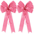 2 Pack Large Burlap Jute Hemp Rope Bows for Wreaths,Rustic Farmhouse Crafts Bow Wrapping Tree Topper Wedding Holiday Birthday Party Wall Home Boho Front Door Decorations