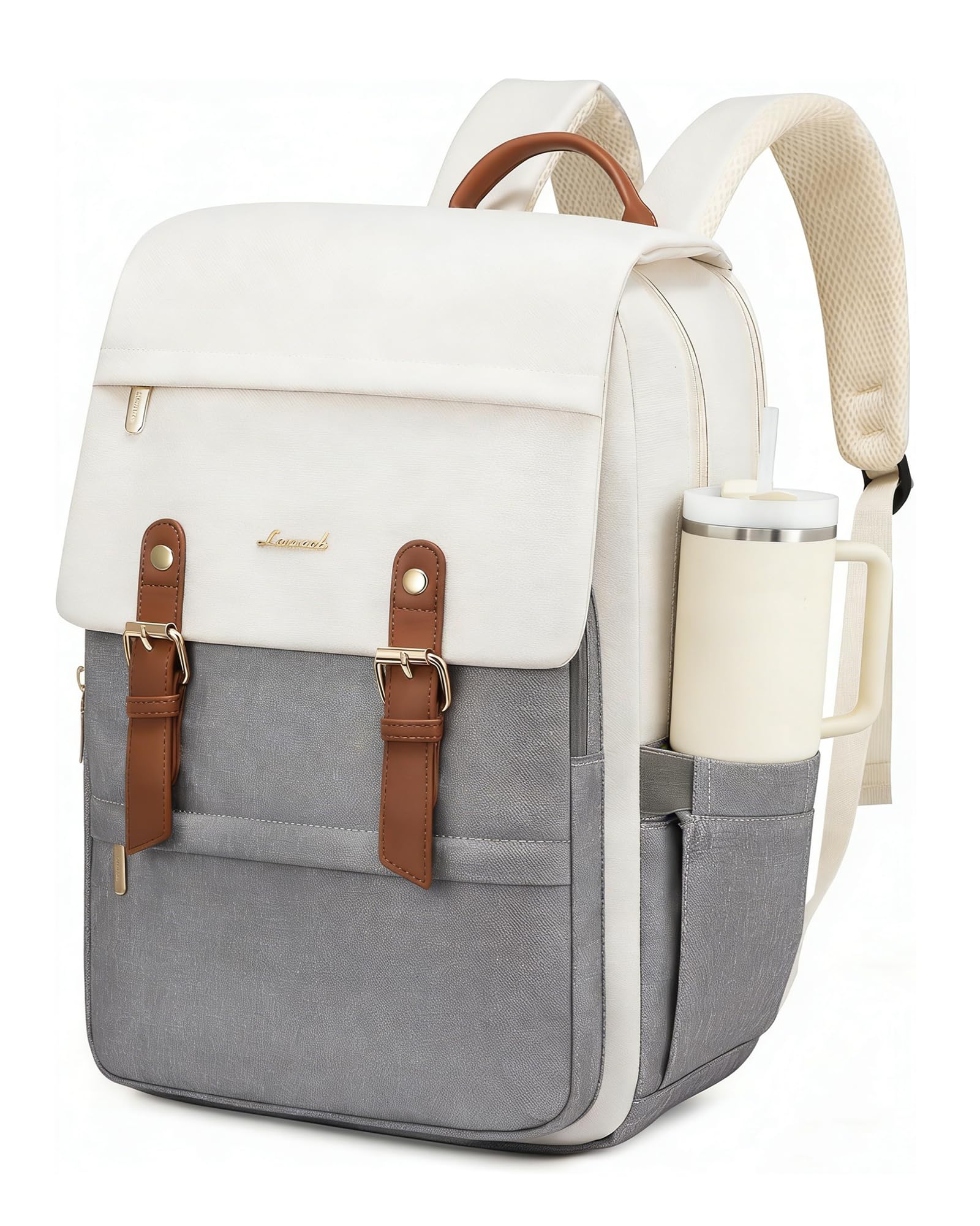 LOVEVOOK Laptop Backpack for Women, 15.6 Inch Vintage Travel Backpack Purse – Airline Approved Large Computer Bag, Lightweight for Nurse Teacher