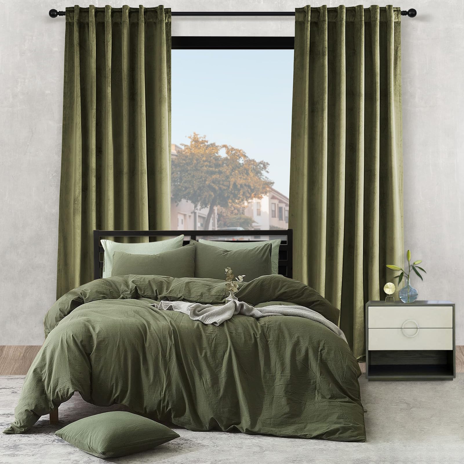 Topfinel Dusty Rose Velvet Blackout Curtains 84 Inch Long,Room Darkening Thermal Insulated Spring Drapes for Bedroom,Rod Pocket Back Tab Window Treatment for Living Room,2 Panels Burg