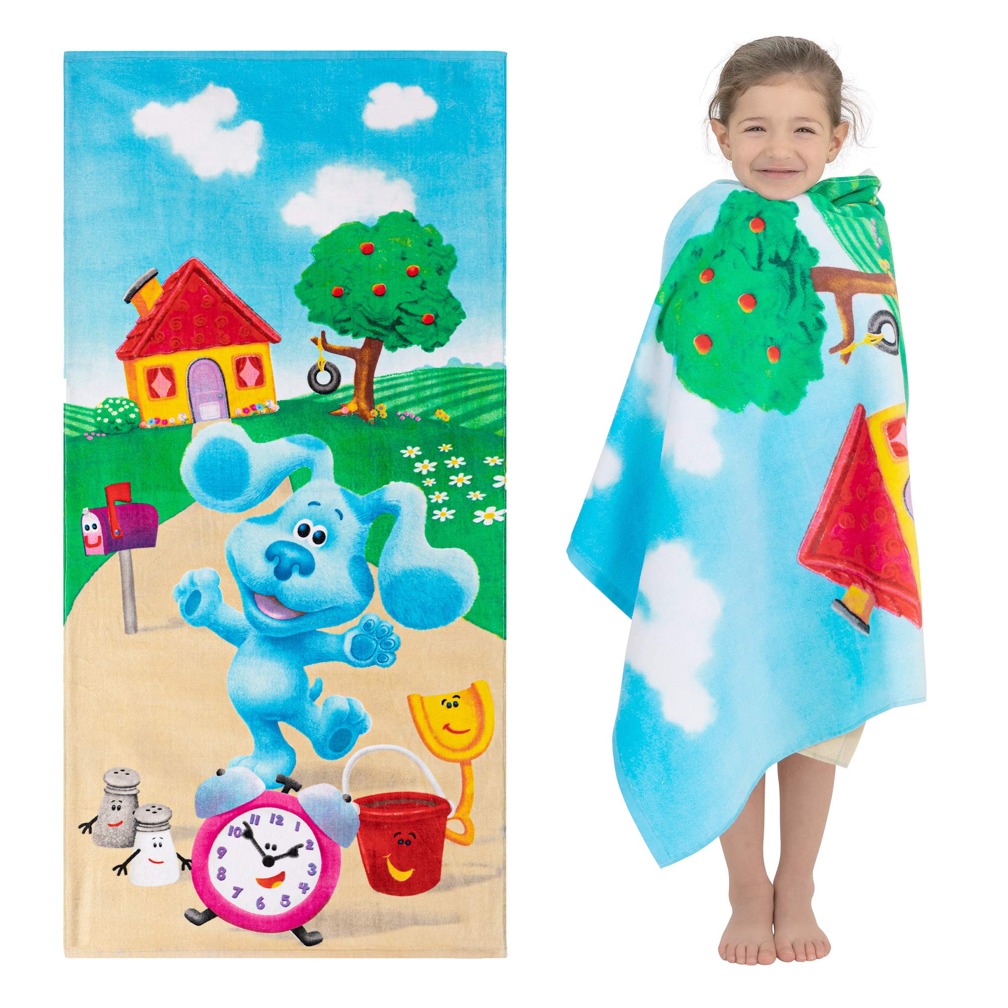 Barney Classic Kids Super Soft Cotton Bath/Pool/Beach Towel, 58 in x 28 in, (Offical Licensed Product) By Franco