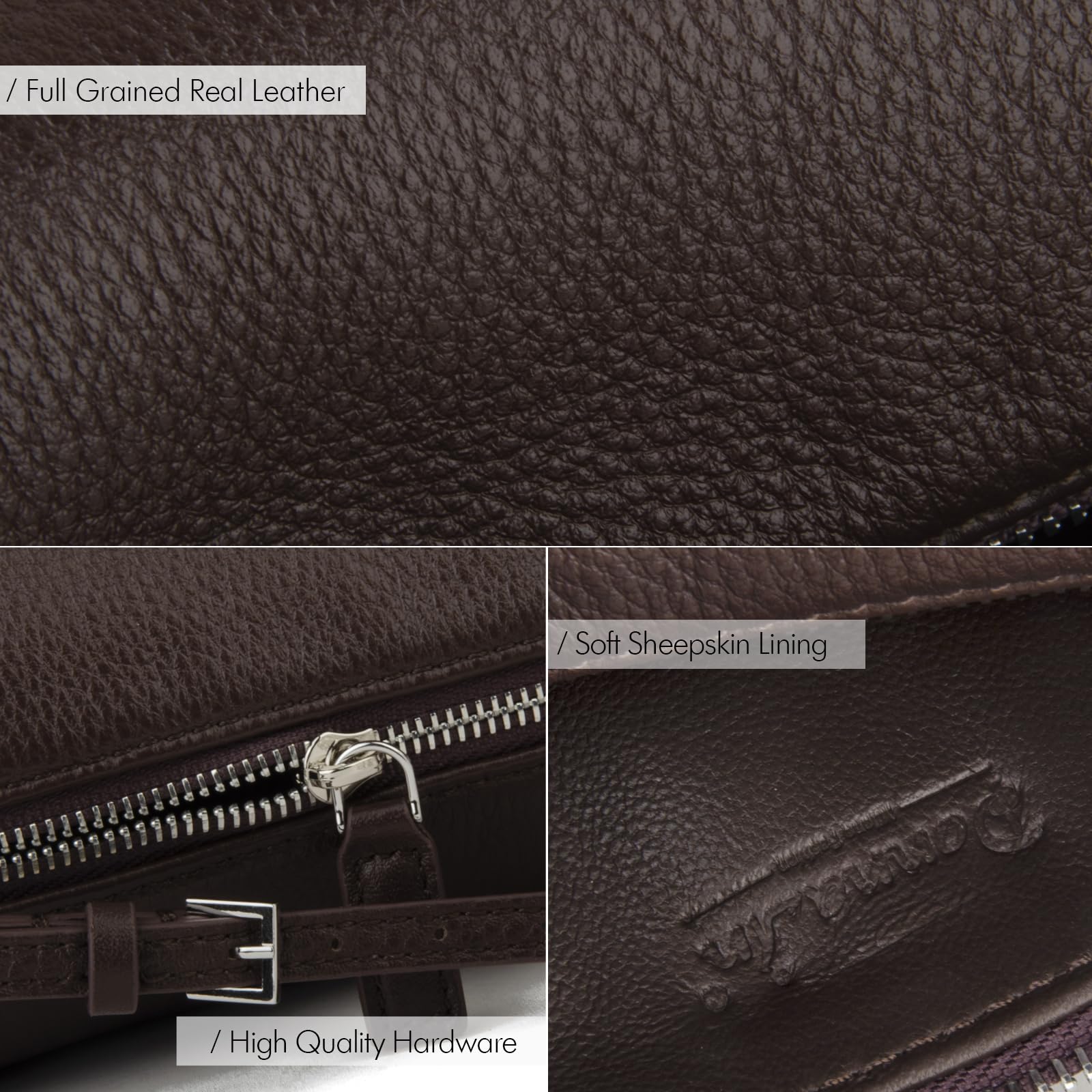 DONNAIN Premium Full-Grained Leather Crossbody Purses for Women, Hobo Bags for Women Crossbody with Adjustable Strap