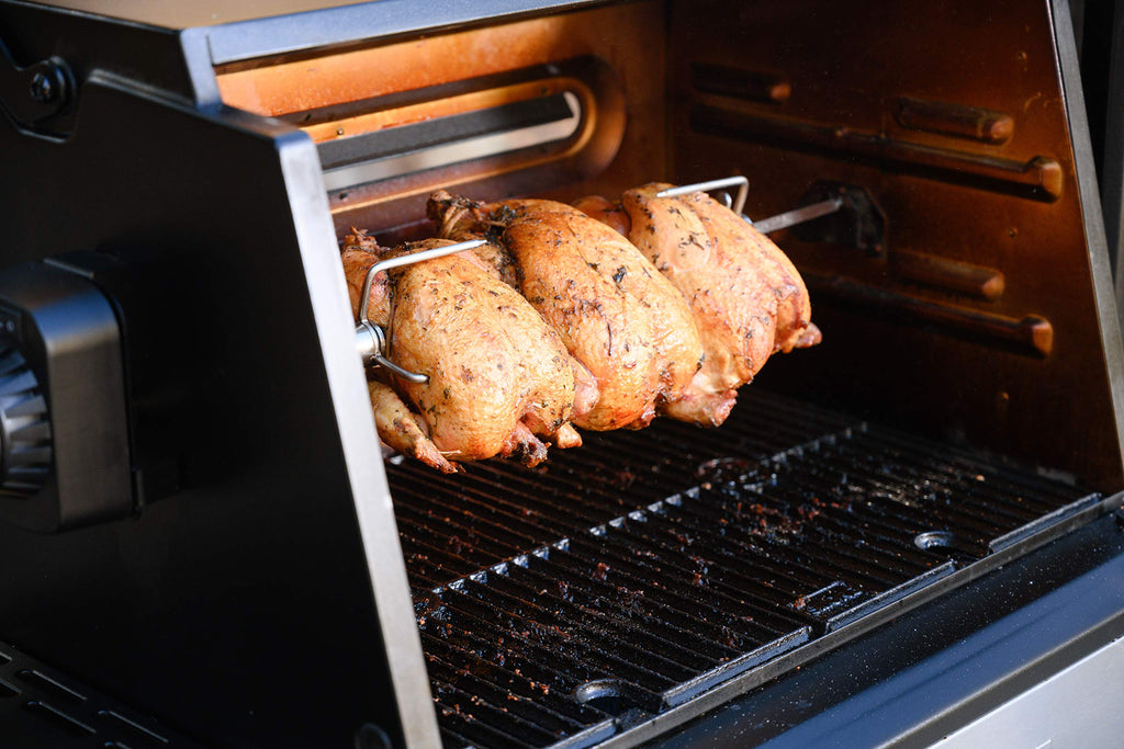 Masterbuilt® Gravity Series Rotisserie Accessory Attachment with Stainless Steel Spit Rods, Meat Claws and and Electric Power Source, Model MB20091220