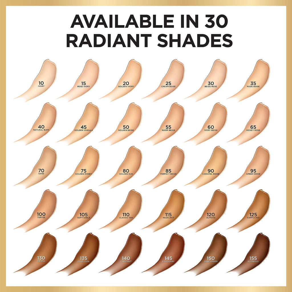 L'Oreal Paris Age Perfect Radiant Serum Foundation with SPF 50, Almond, 1 Ounce