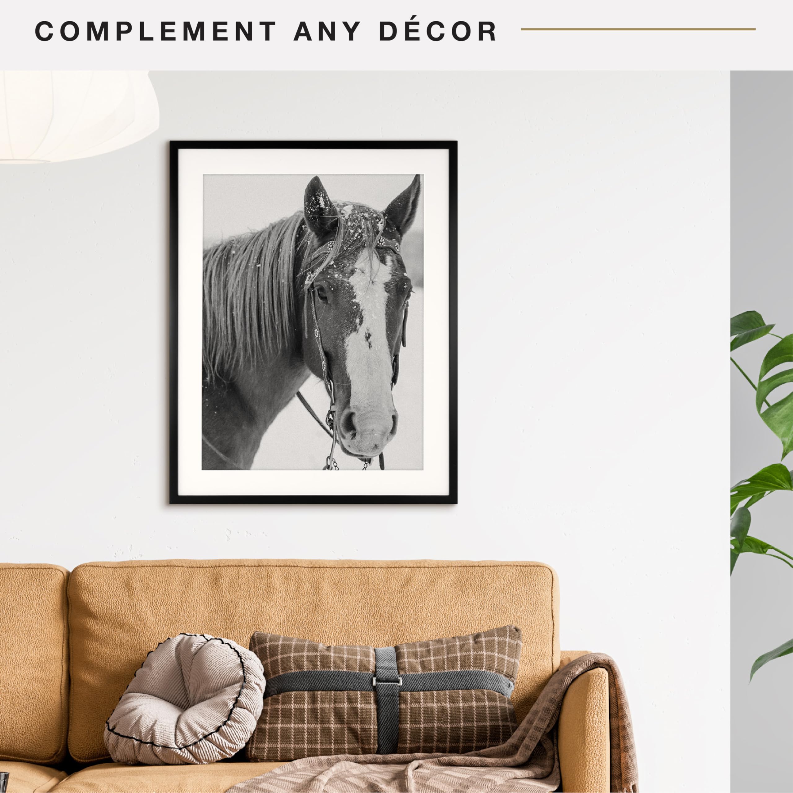 MCS Everline Collection 14x20 Matted Poster Frame with 11x17 Picture Display, Black Vertical & Horizontal Wall Hanging Large Frame for Photos, Posters & Art Prints (1-Pack)