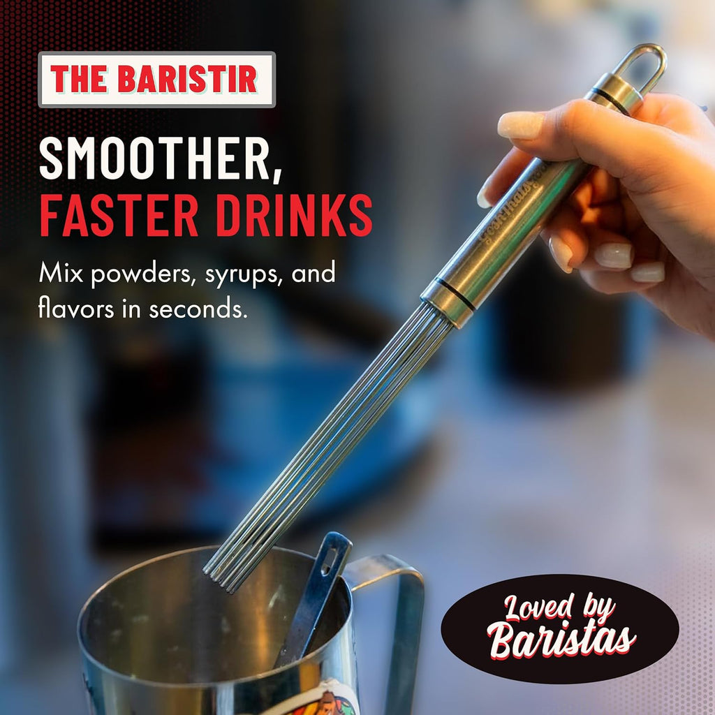 Baristir by Gosh That's Good – Barista Mixing Tool for Coffee Shops | Handheld Stirrer for Coffee, Matcha, Tea | No Clumps, Excellent Foam Control