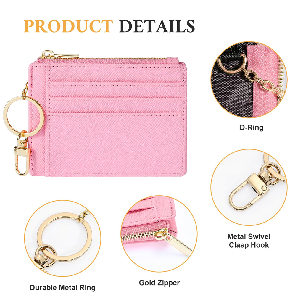 Sodsay Card Case Slim Front Pocket Wallet for Women Credit Card Holder with Keychain | Slim, Credit Card Holder, Front Pocket, with Keychain | Slim