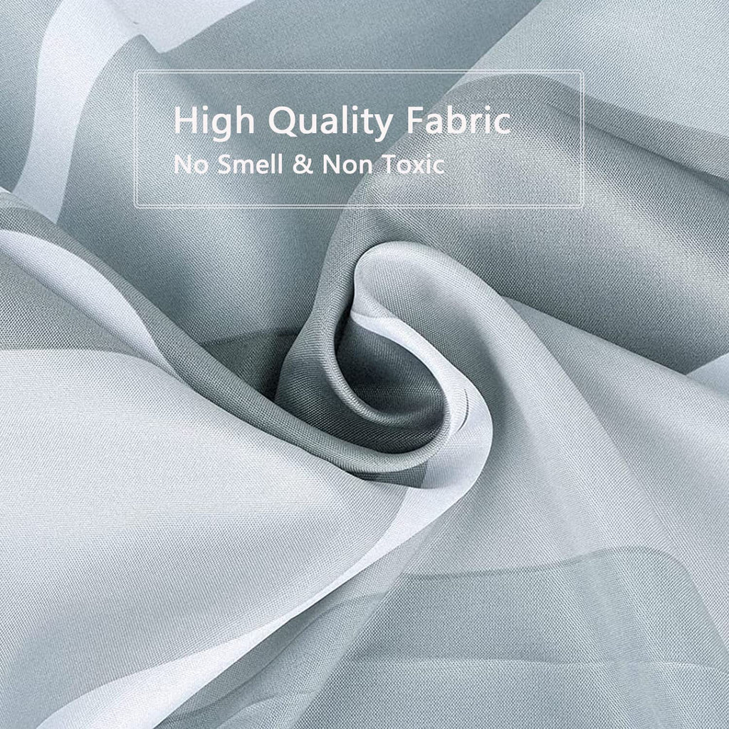 LLSCL Fabric Shower Curtain Liner with Magnets, Waterproof Hotel Quality, 72 x 72 Machine Washable