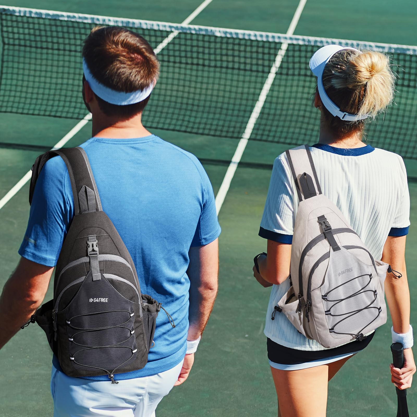 G4Free Pickleball Bag, Crossbody Sling Bag for Men Women, Pickleball Backpack, Pickle Ball Paddle Bag Gifts for Sports