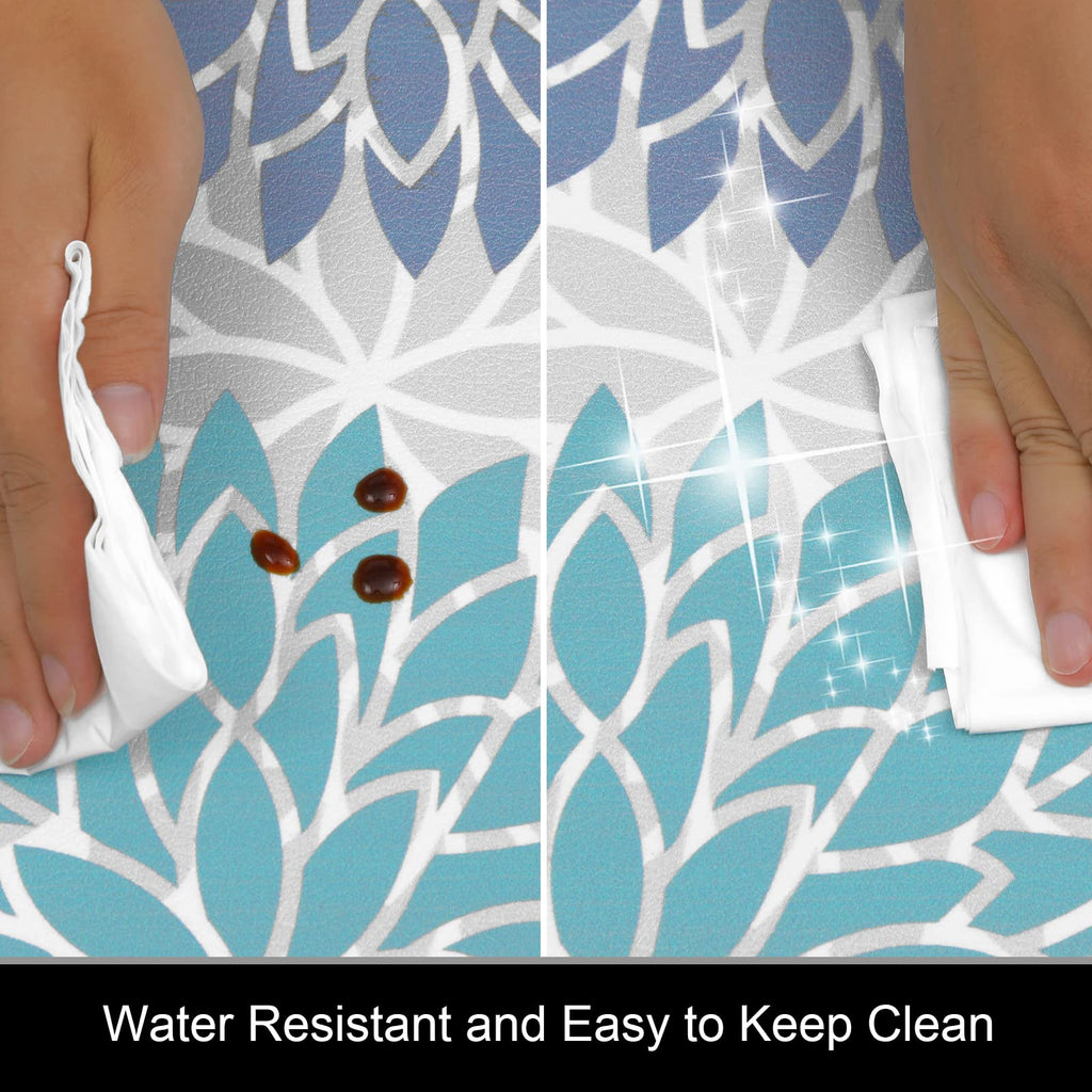 HEBE Anti Fatigue Kitchen Rugs Sets of 2, Non Slip Kitchen Mats for Floor, Waterproof Cushioned Comfort Standing Carpet for Kitchen Sink, Home Office, Laundry Room
