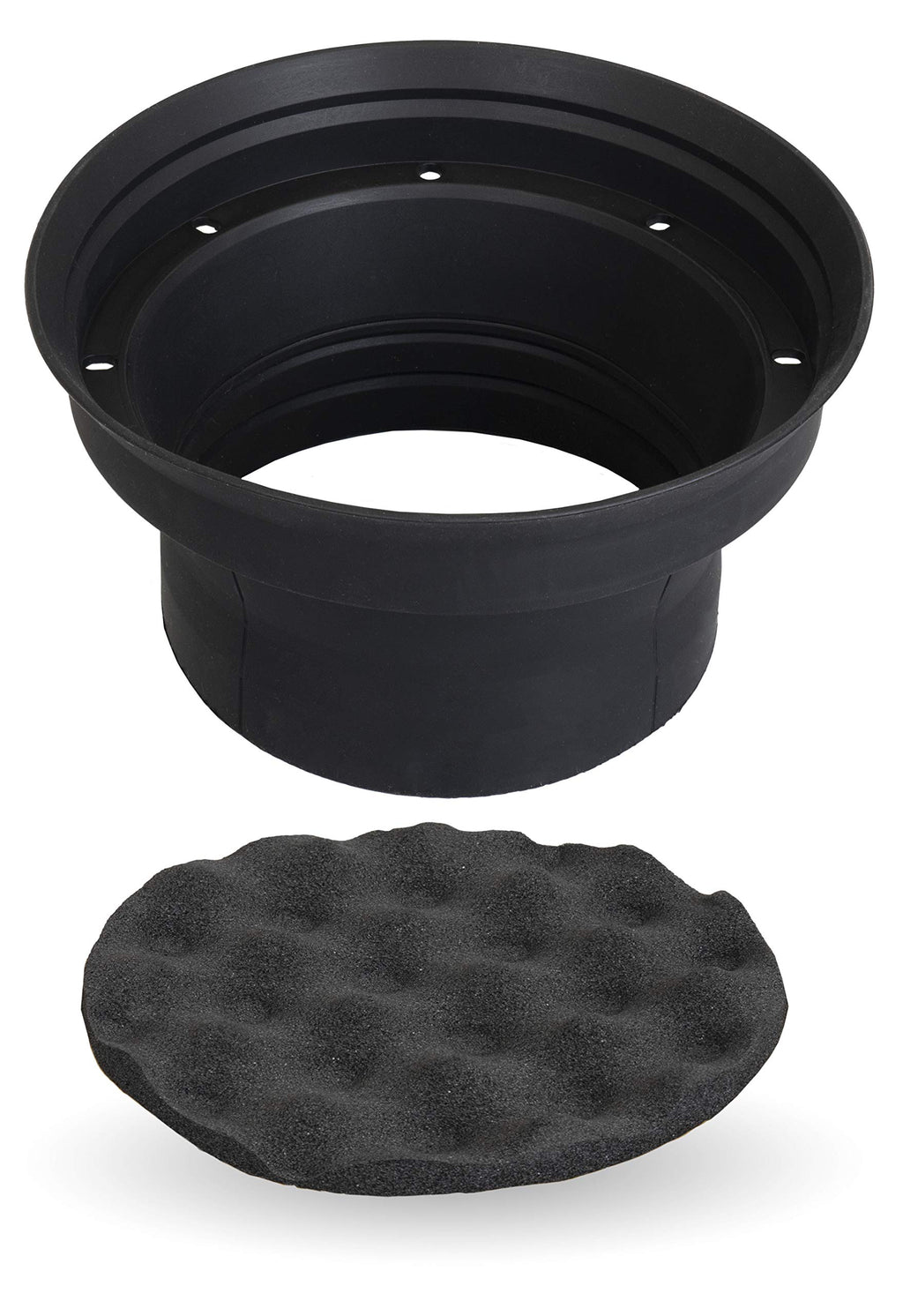 NVX XBAF525 2 Piece Universal 5.25” Silicone Rubber Speaker Baffles with Self Adhesive Foam Base Pad