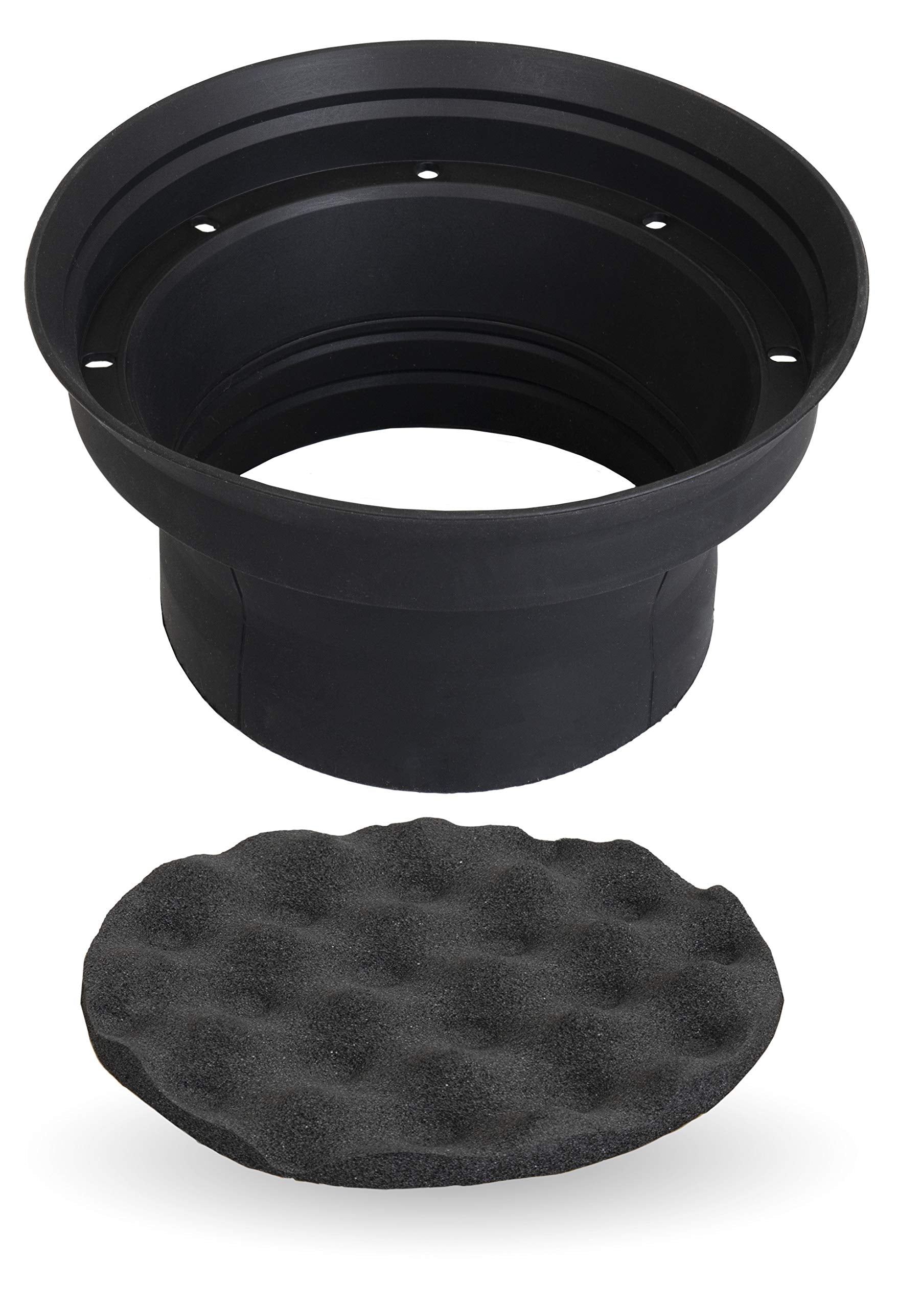NVX XBAF525 2 Piece Universal 5.25” Silicone Rubber Speaker Baffles with Self Adhesive Foam Base Pad