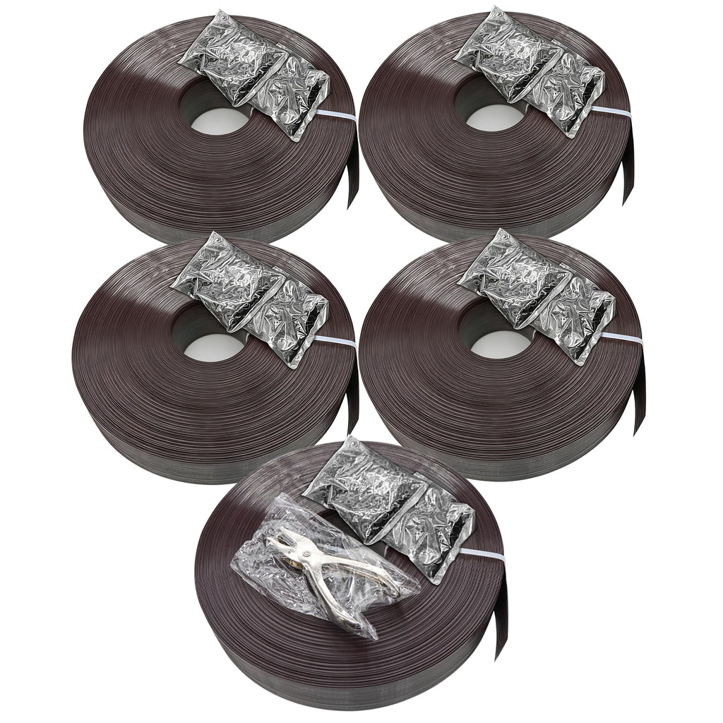 Chain Link Fence Privacy Tape, 246ft x 0.15ft Chain Link Fence Slats, Fence Covering Privacy, Brown (200PCS Button + Puncher Included)