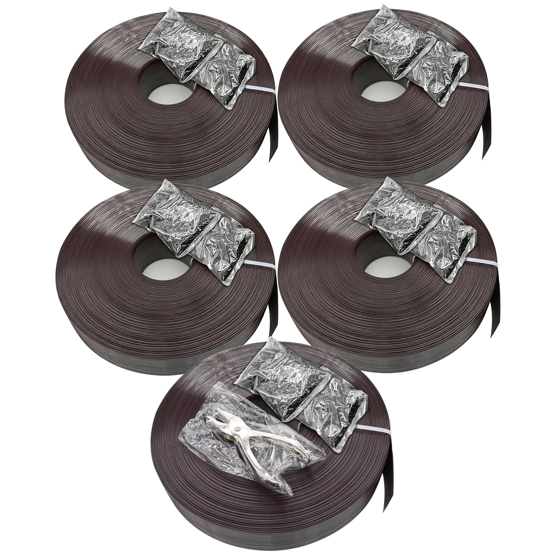 Chain Link Fence Privacy Tape, 246ft x 0.15ft Chain Link Fence Slats, Fence Covering Privacy, Brown (200PCS Button + Puncher Included)