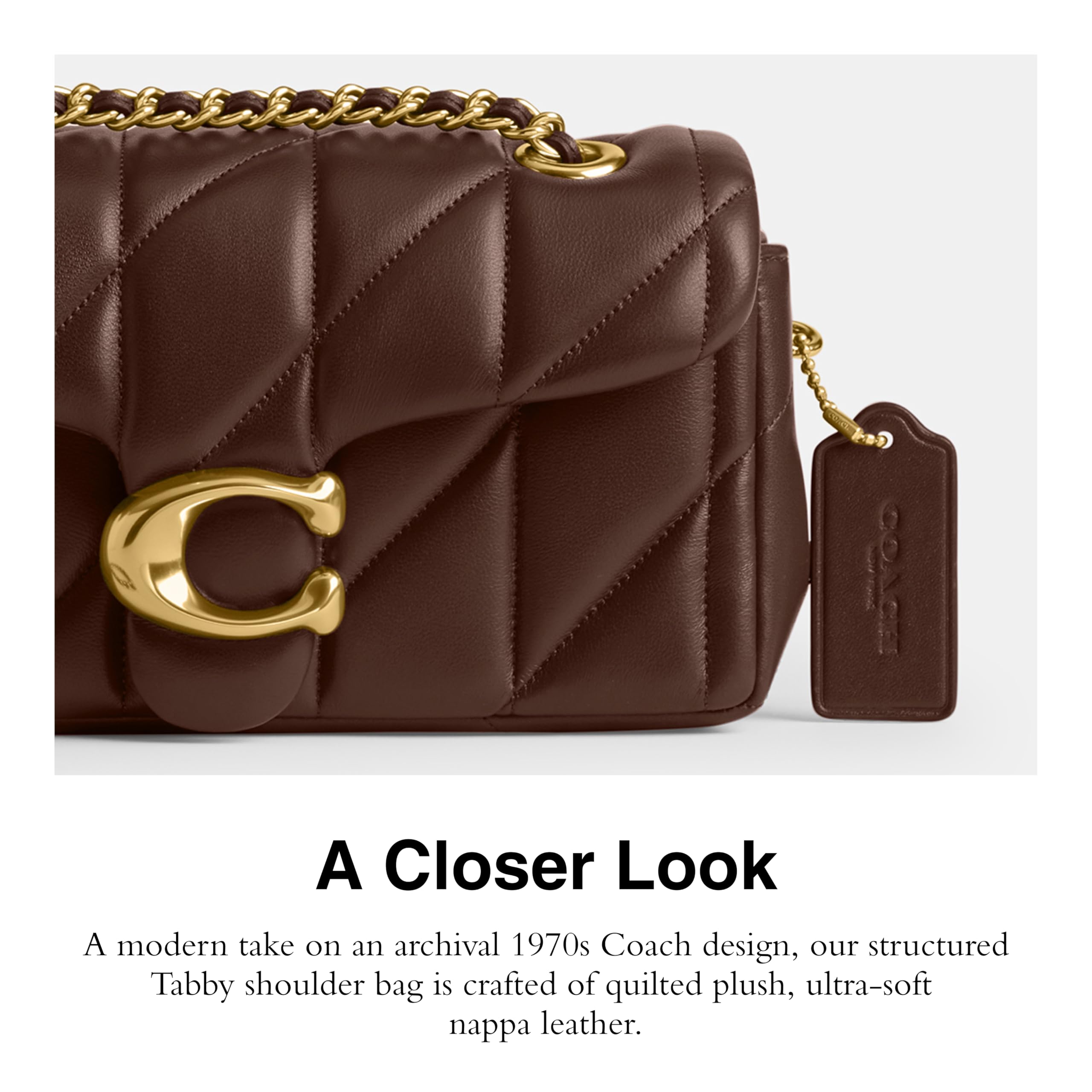 COACH Women's Quilted Leather Tabby 20 Shoulder Bag