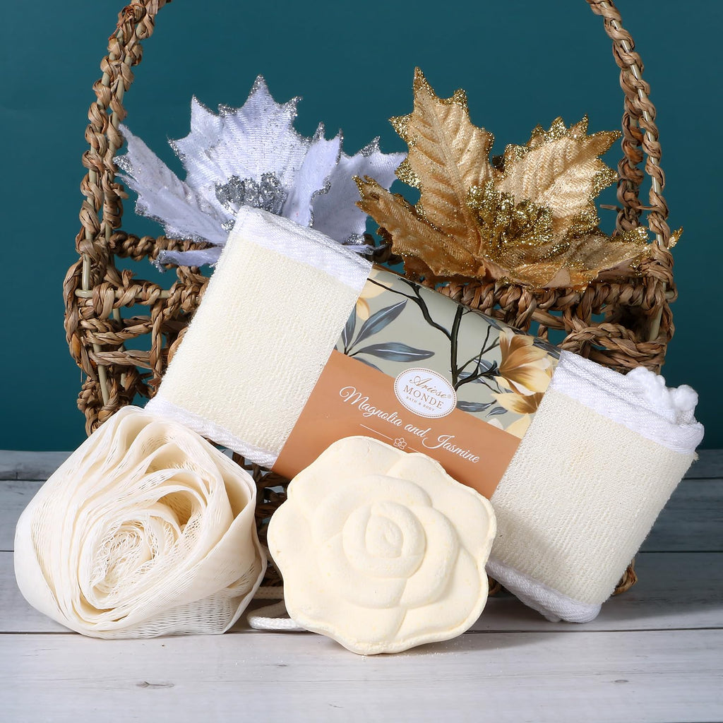 Spa Gift Baskets - Coconut Vanilla Bath Gift Set for Women, Relaxing Spa Kit with Bath Bombs, Body Lotion and Body Scrub, Birthday Gifts for Women, Christmas Spa Gifts for Mom