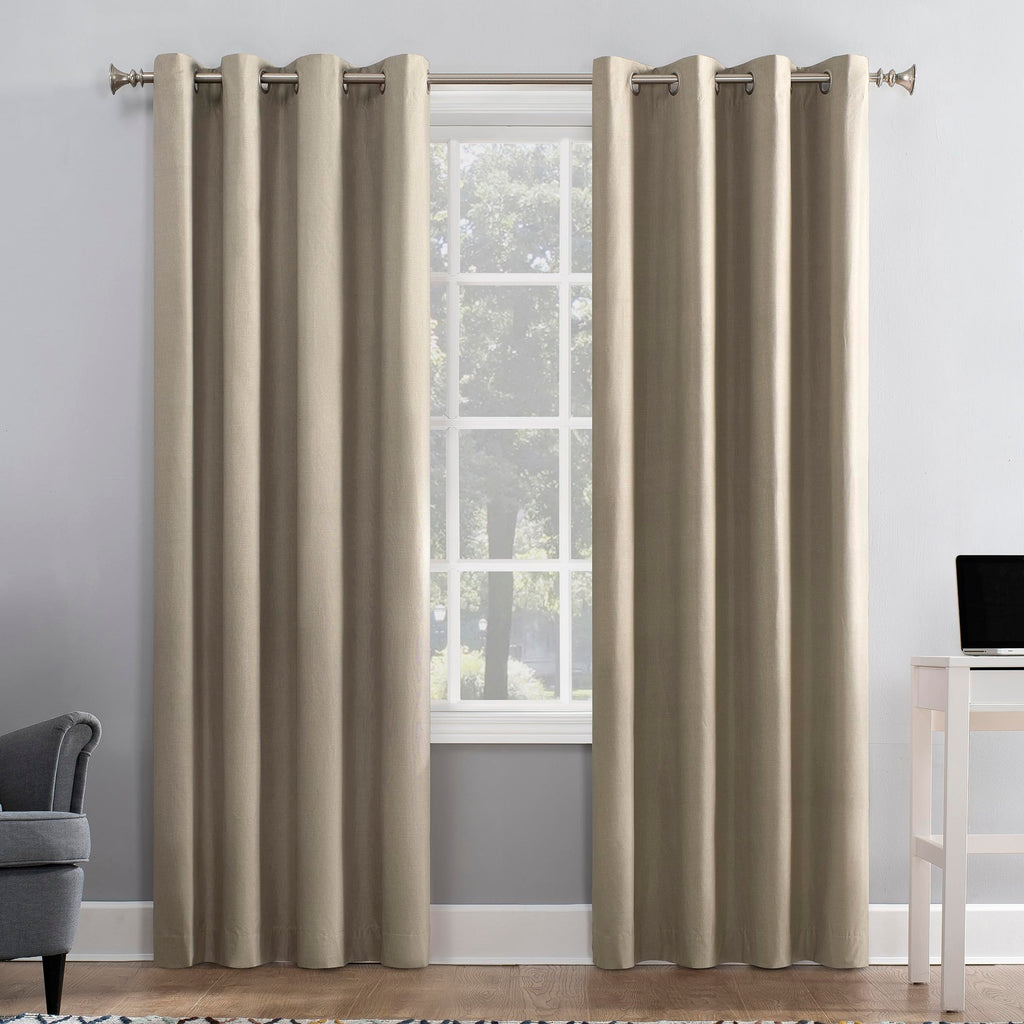 Sun Zero Columbia Thermal Insulated 100% Blackout Grommet Curtain Single Panel, 50" x 63", Cedar Orange