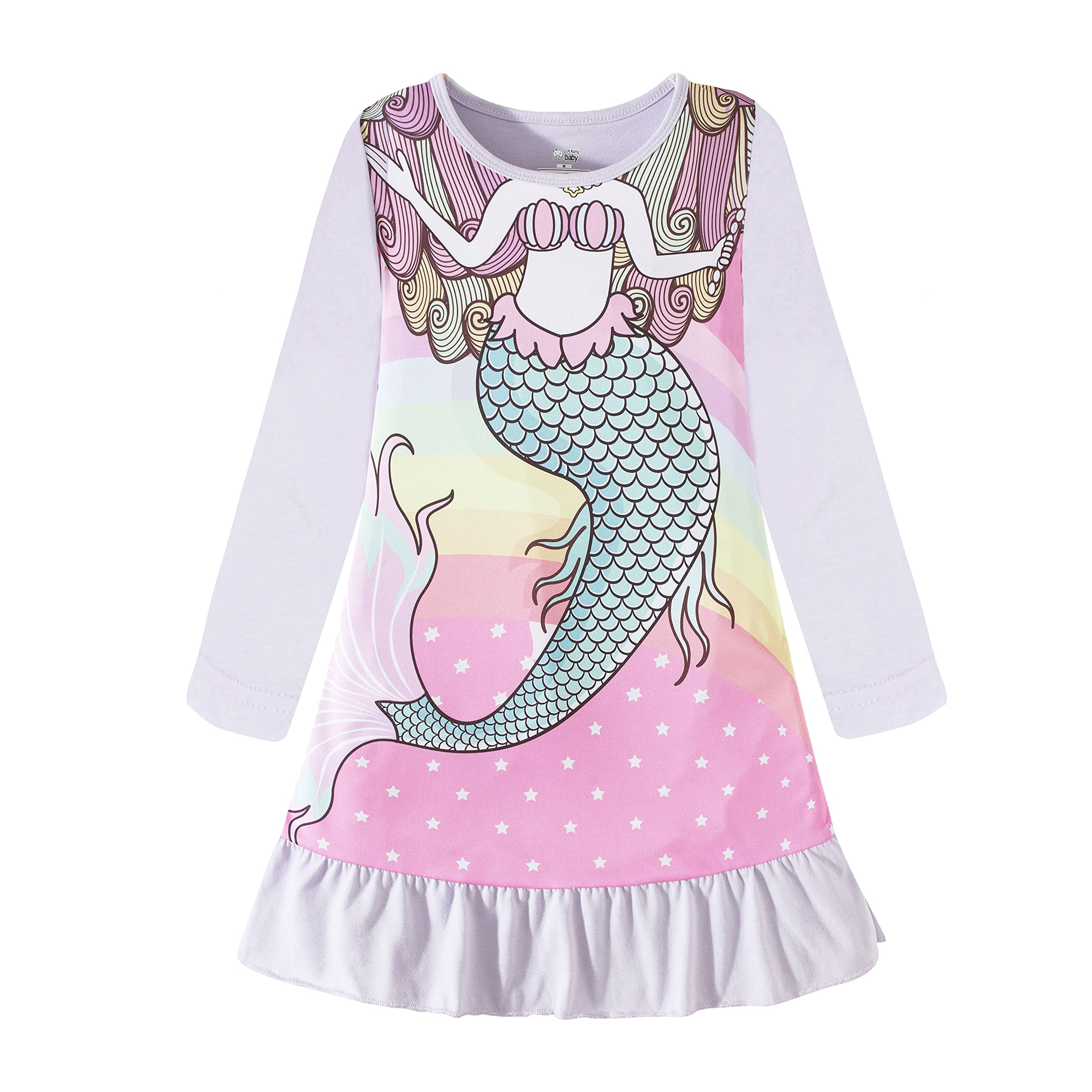 Nightgowns for Girls Kids Pajamas Princess Dress Sleepwear Night Gown 3-10 Years