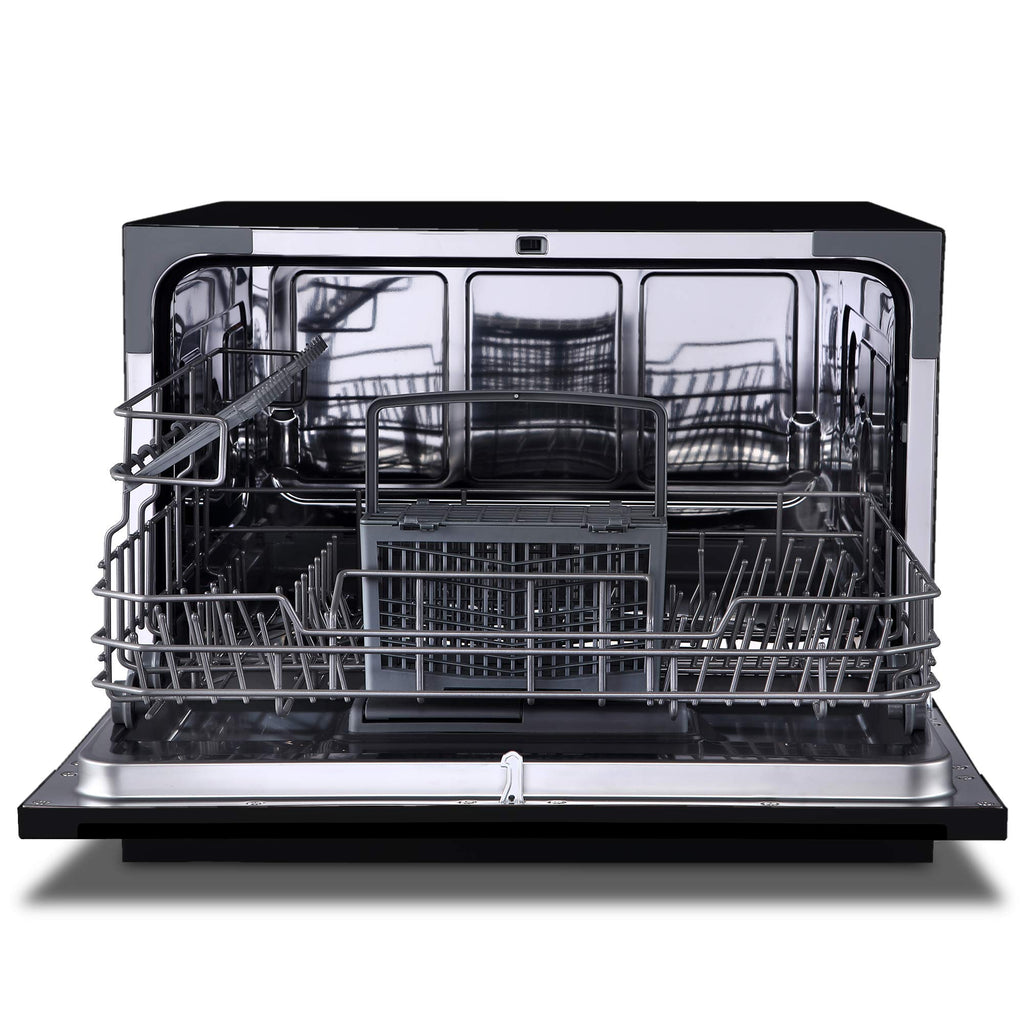 Farberware Compact 6-Place Setting Dishwasher - Portable Mini Countertop Dishwasher with 7 Wash Programs - Perfect for Small Spaces Like Apartment, Dorm, Boat, Camper/RV