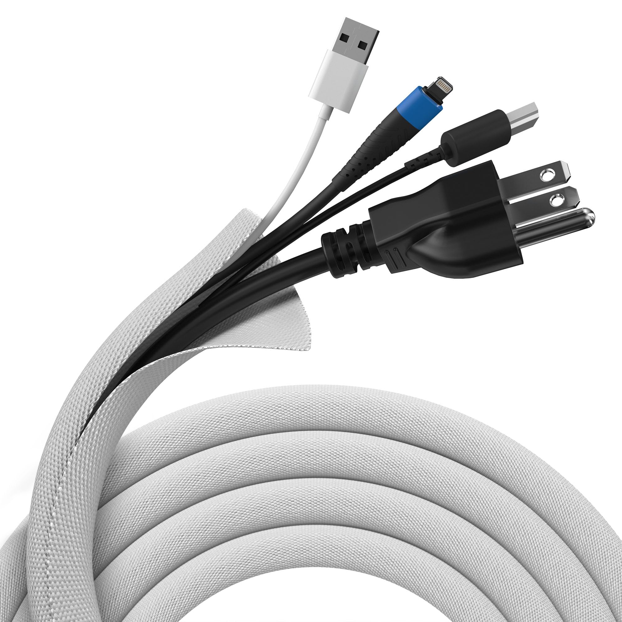 Small Pet Select Heavy Duty Cord Cover - Black, 10ft - Ultra Durable Electrical Cable and Wire Protector for Rabbits, Dogs, Cats and Other Pets - Cord Management and Animal Protection