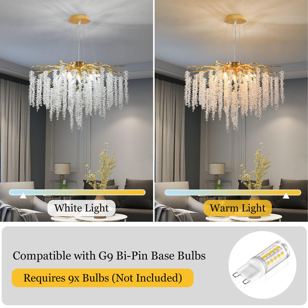 Modern Crystal Raindrop Chandelier, L40'' Black Linear Rectangle Art Deco Tree Branch Lighting Fixture for Kitchen Island Living Room Foyer Staircase 10 Lights