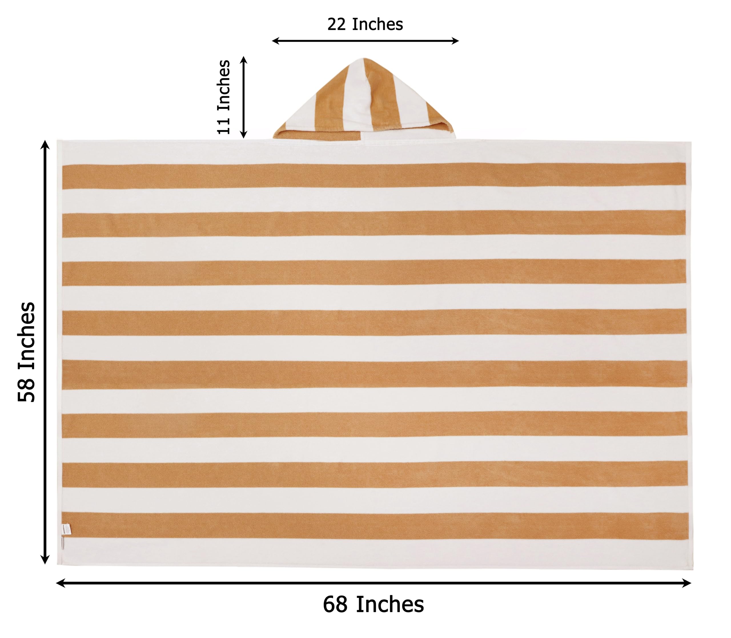 COTTON CRAFT Ombre Stripe Extra Wide Beach Towel for Two - 58x68 - Pure Cotton - Double Woven Jacquard Thick Plush Super Soft Luxurious Velour Pile - Pool Picnic Bath - 450 GSM - Blue