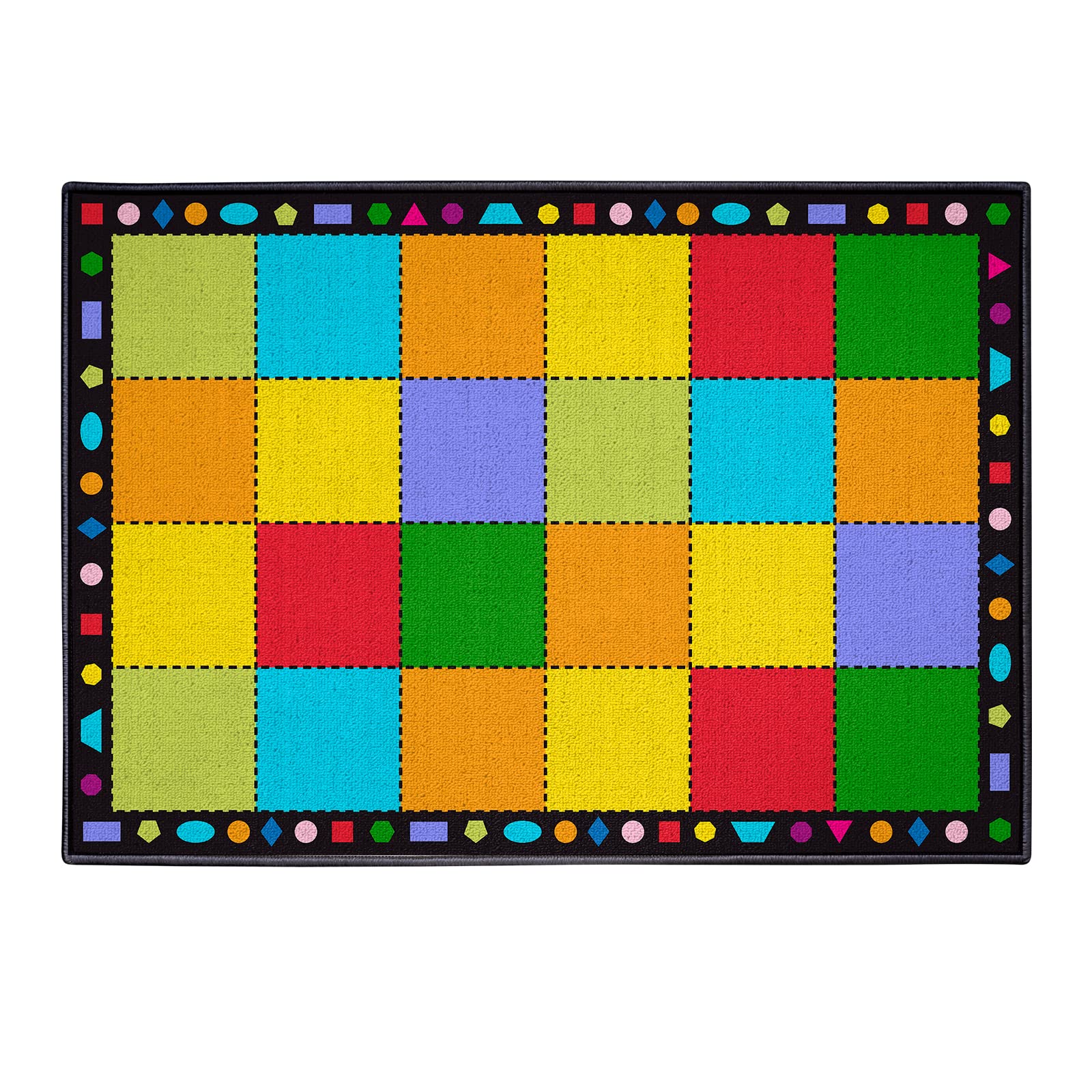 Booooom Jackson Classroom Rug Large Colorful Classroom Carpet with Non-Slip Backing, 9 x 12 ft Children's Classroom Seating Rug Elementary