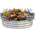 Land Guard Galvanized Raised Garden Bed Kit, Galvanized Planter Raised Garden Boxes Outdoor, Round Large Metal Raised Garden Beds for Vegetables ……