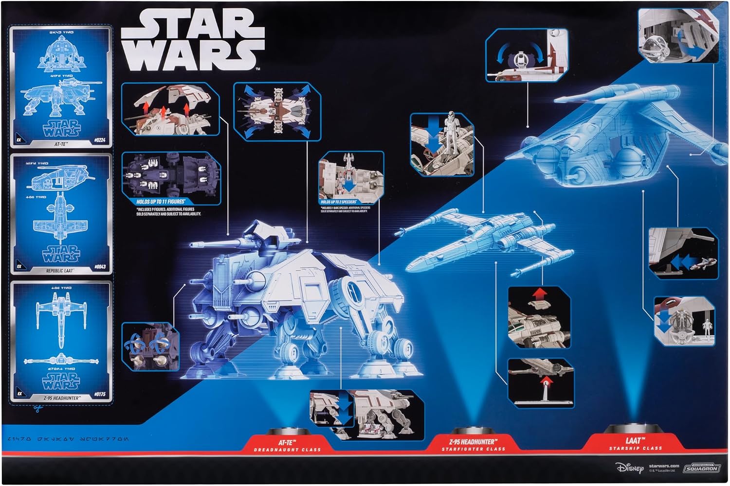 Star Wars Micro Galaxy Squadron Republic Attack Force Bundle Set - Deluxe Battle Pack with Five Vehicles Nine 1-Inch Micro Figure Accessories