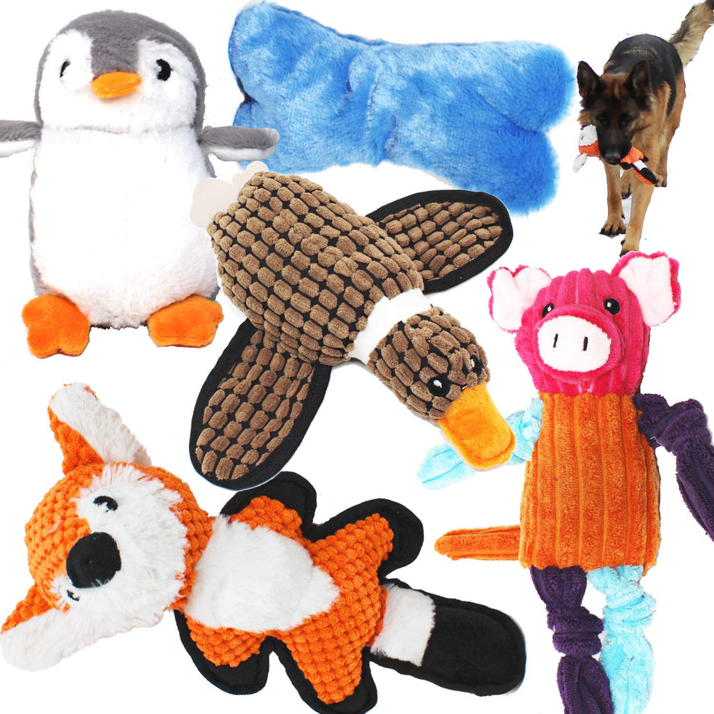 Jalousie Multipack Dog Squeaky Toys Strong Almost Indestructible, with Added Liner for Longer Play Dog Chew Toys (3 Pack - XLarge)