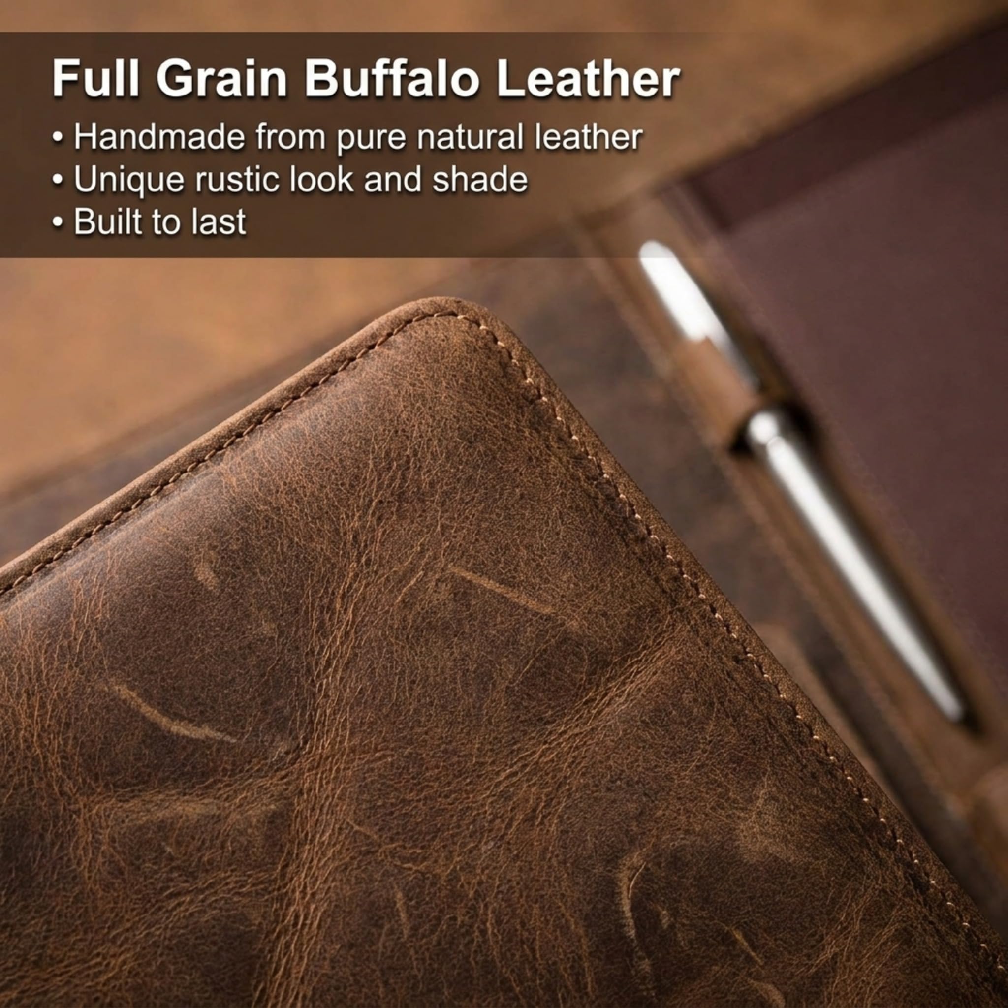 Leather Portfolio Professional Organizer Padfolio – Resume Folder with Luxury Pen, Stylish Document Folio for Letter Size Writing Pad with Business Card Holder, Ideal Gift Portfolios for Men and Women