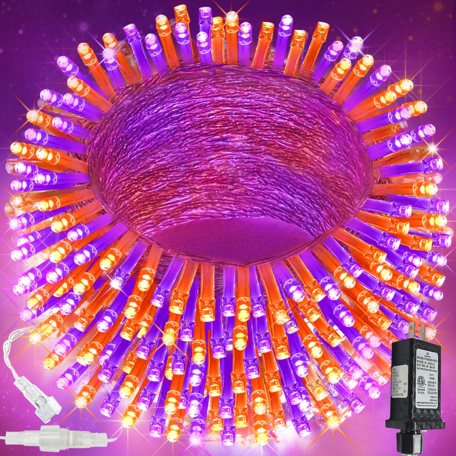 Connectable 100 LED String Lights Indoor Outdoor, 33FT Warm White Christmas Lights Waterproof, 13 Modes with Timer, Twinkle Fairy Lights Plug in Clear Wire for Christmas Tree, Bedroom, Classroom Decor