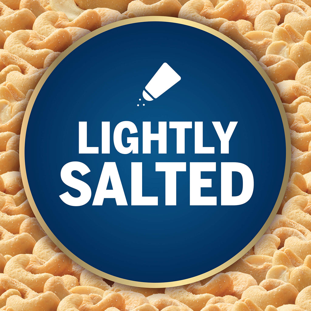 PLANTERS Deluxe Lightly Salted Whole Cashews, 18.25 oz. Resealable Container - Lightly Salted Cashews & Lightly Salted Nuts - Snacks for Adults & Kids - Vegan Snacks, Kosher