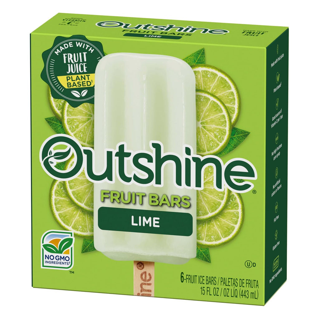Outshine, Lime Frozen Fruit Bars, 6 Count (Frozen)