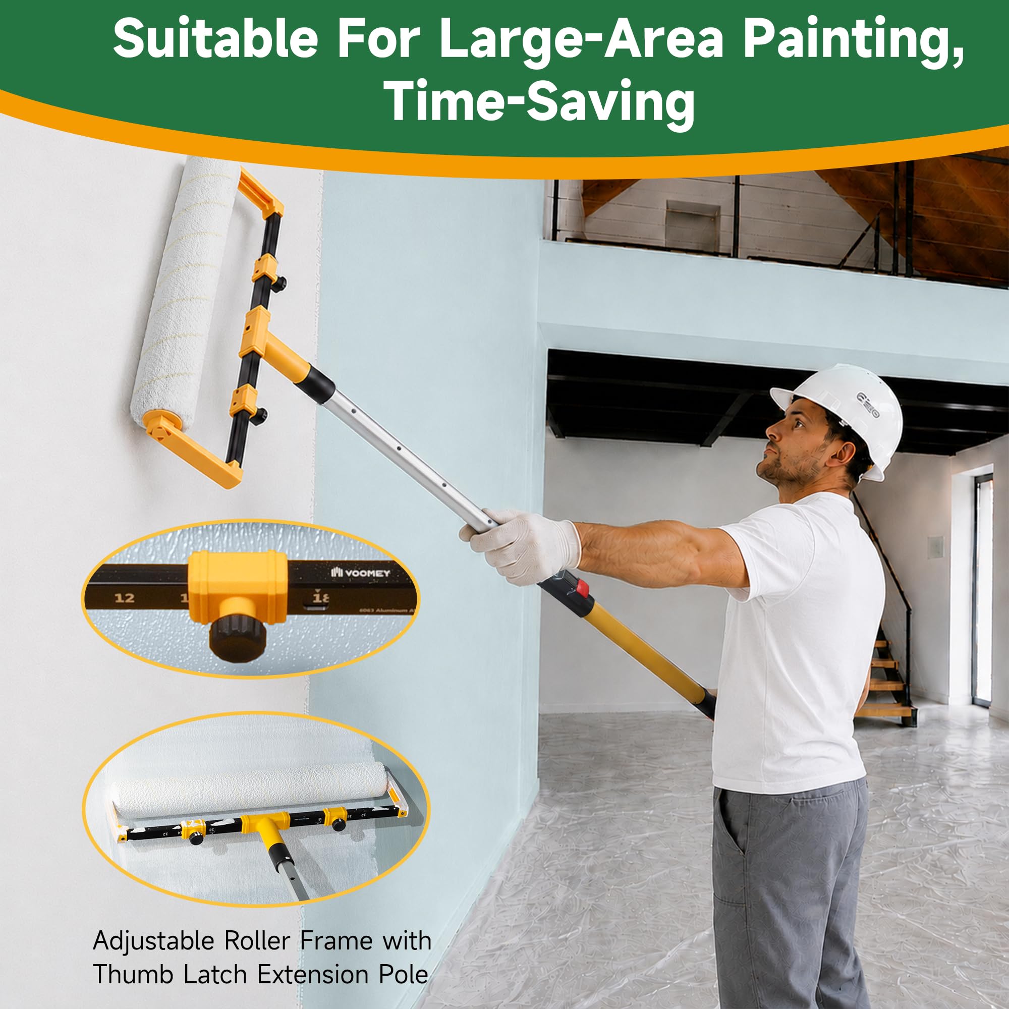 VOOMEY 18 Inch Paint Tray Liner, Plastic Paint Bucket Inner Liner Bags for Paint Roller Kit, 5pcs,Disposable for Quick Cleanup