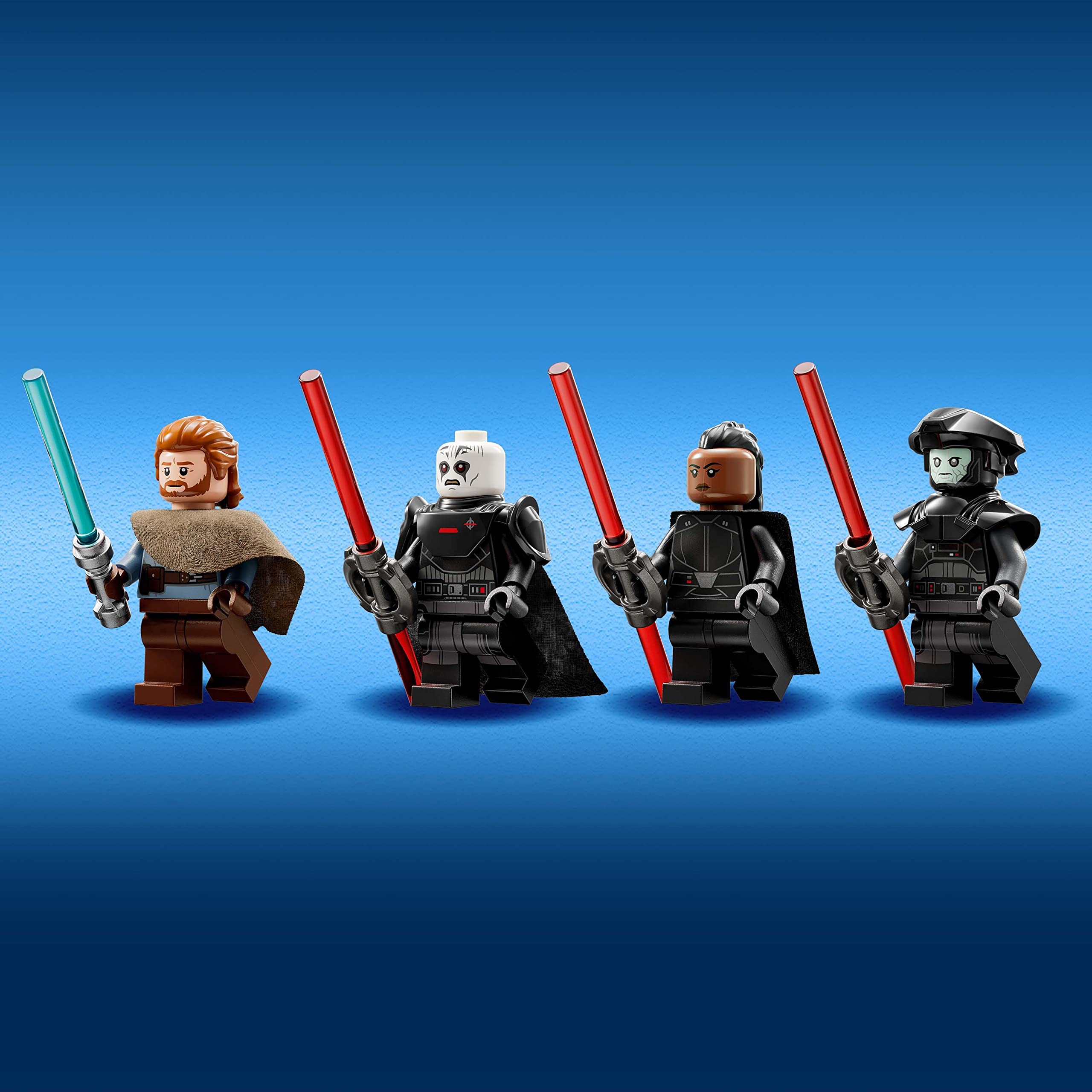 LEGO Star Wars Inquisitor Transport Scythe 75336 Buildable Toy Starship, OBI-Wan Kenobi Set, Ben Kenobi Minifigure with Blue and Double-Bladed Red Lightsabers