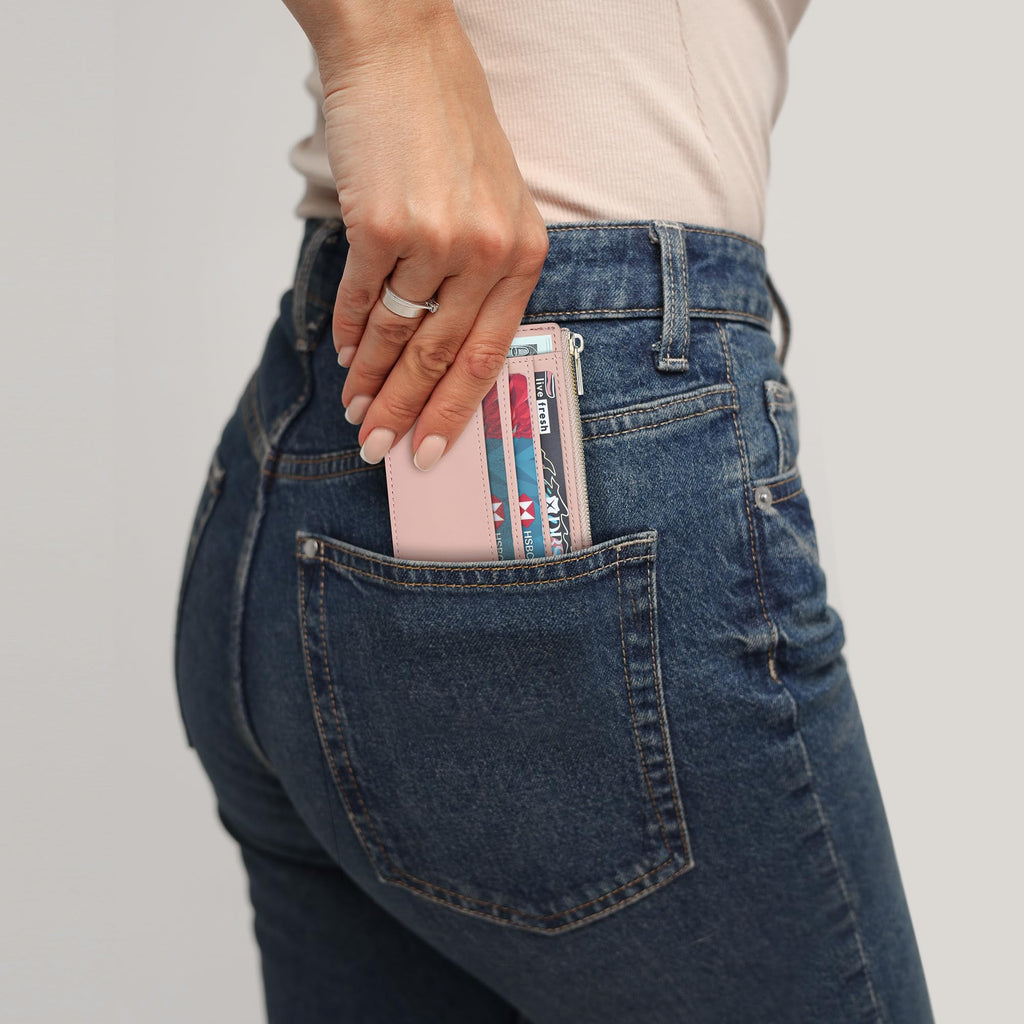 Sodsay Card Case Slim Front Pocket Wallet for Women Credit Card Holder with Keychain | Slim, Credit Card Holder, Front Pocket, with Keychain | Slim