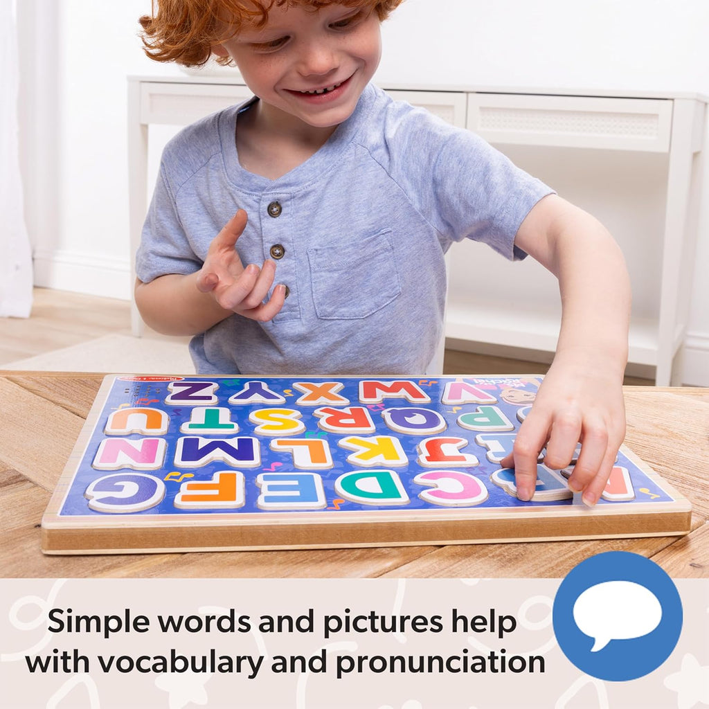 Melissa & Doug® Ms. Rachel™ Wooden Phonics Alphabet Sound Puzzle with Light-Activated Sound Effects, 26-Piece Toddler Toys for Boys and Girls Ages 2+ Years - FSC Certified