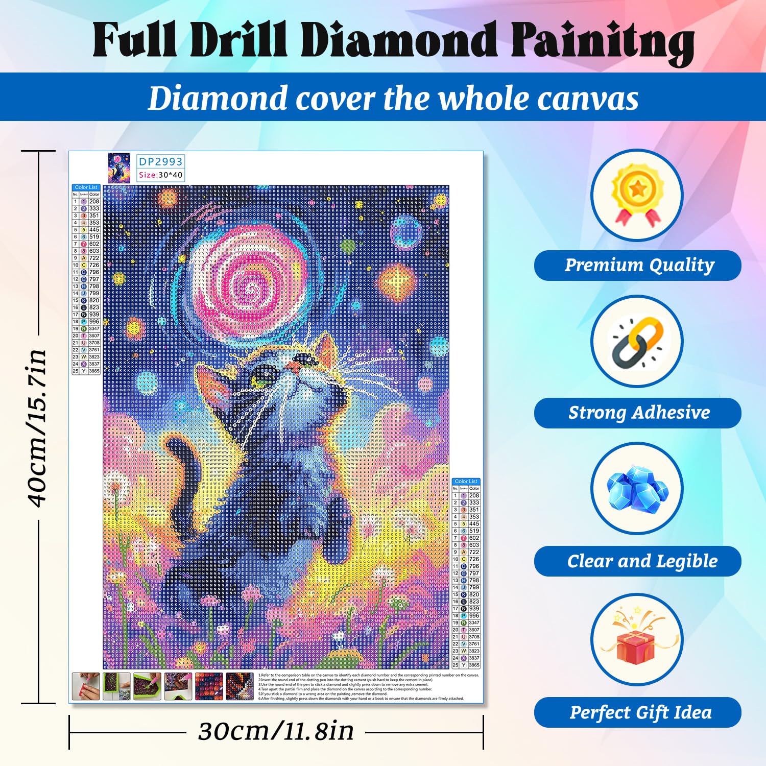 Yunnuo Diamond Art Kit, Tropical Beach Sunset with Palm Trees, DIY Round Gem Art Canvas, Crafts for Adults and Beginners, 12x16 in, Landscape Painting