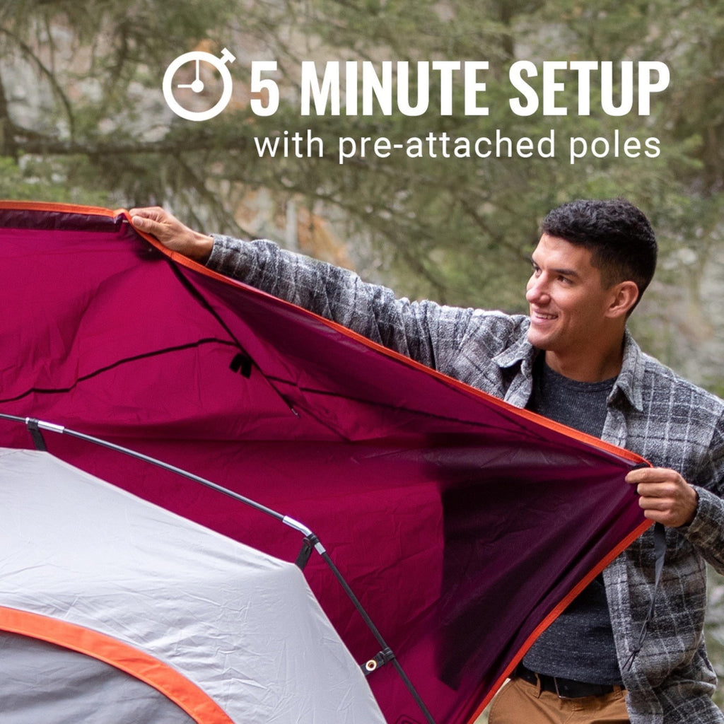 Coleman Skydome Camping Tent with 5 Minute Setup, 2/4/6/8 Person Weatherproof Tent with Rainfly & Carry Bag, 20% More Headroom Than Traditional Canopies