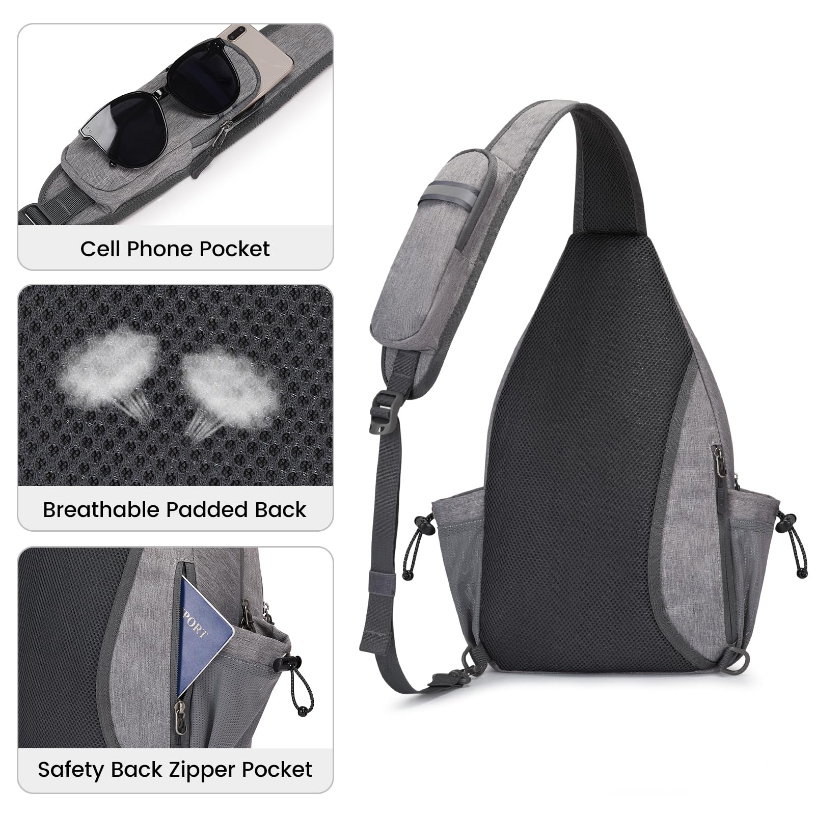 G4Free Pickleball Bag, Crossbody Sling Bag for Men Women, Pickleball Backpack, Pickle Ball Paddle Bag Gifts for Sports