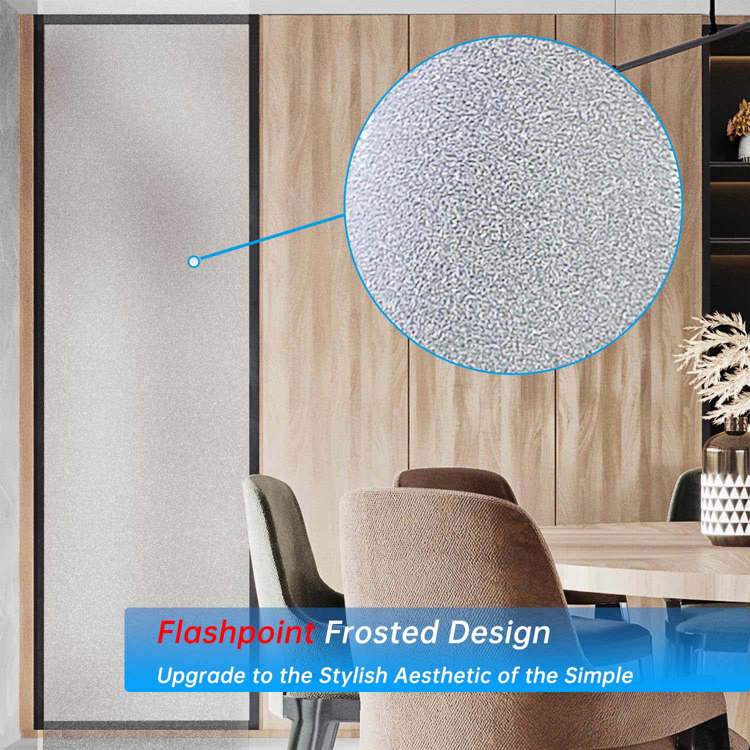 Window Privacy Blinds, Removable Glass Door Privacy Film, Suitable for Bathrooms, Offices, Static Cling Decorative Film, Reusable Window Stickers (Blinds, 17.5 x 78.7 inch)