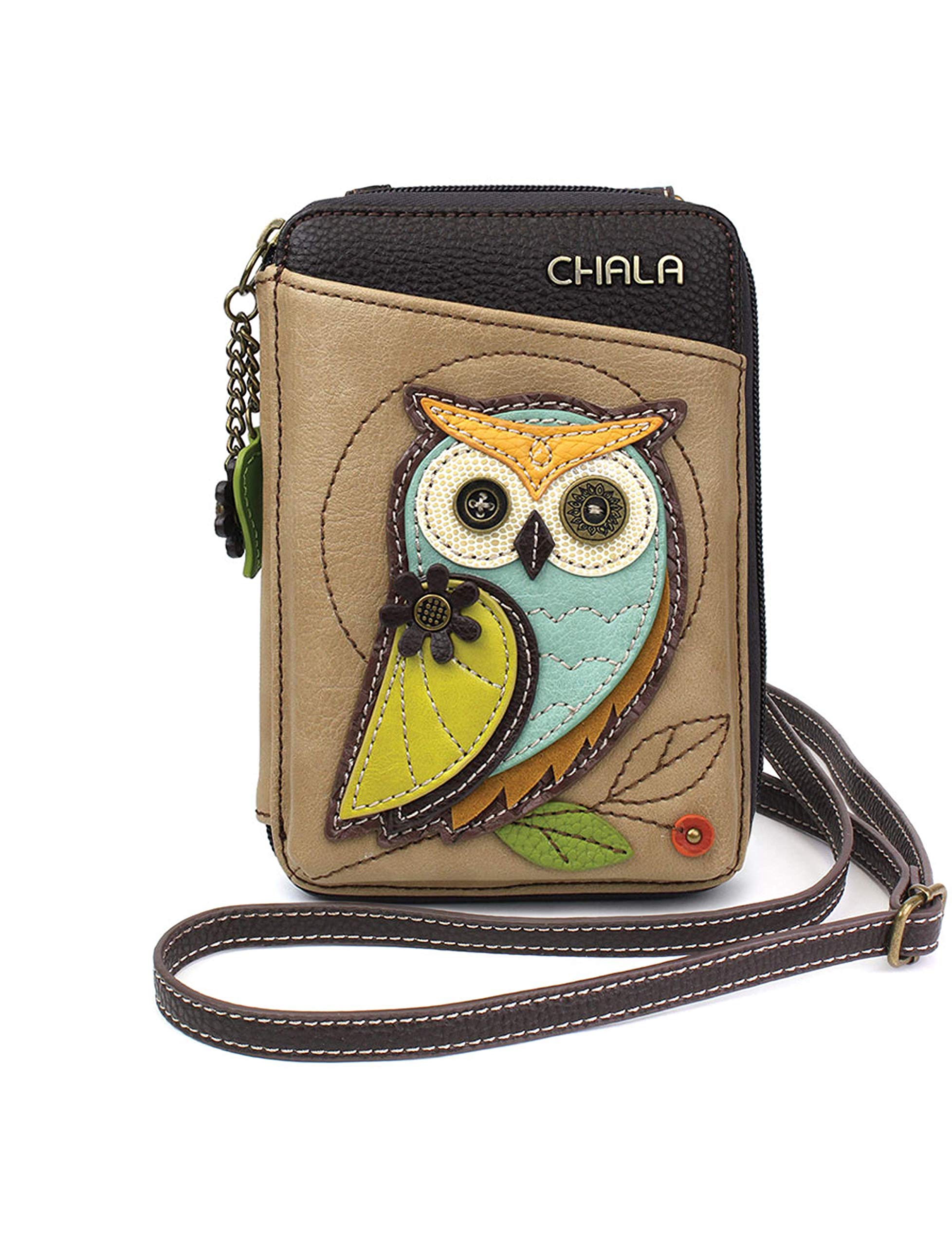 CHALA Wallet Crossbody Cell Phone Purse - Women Faux Leather Multicolor Handbag with Adjustable Strap