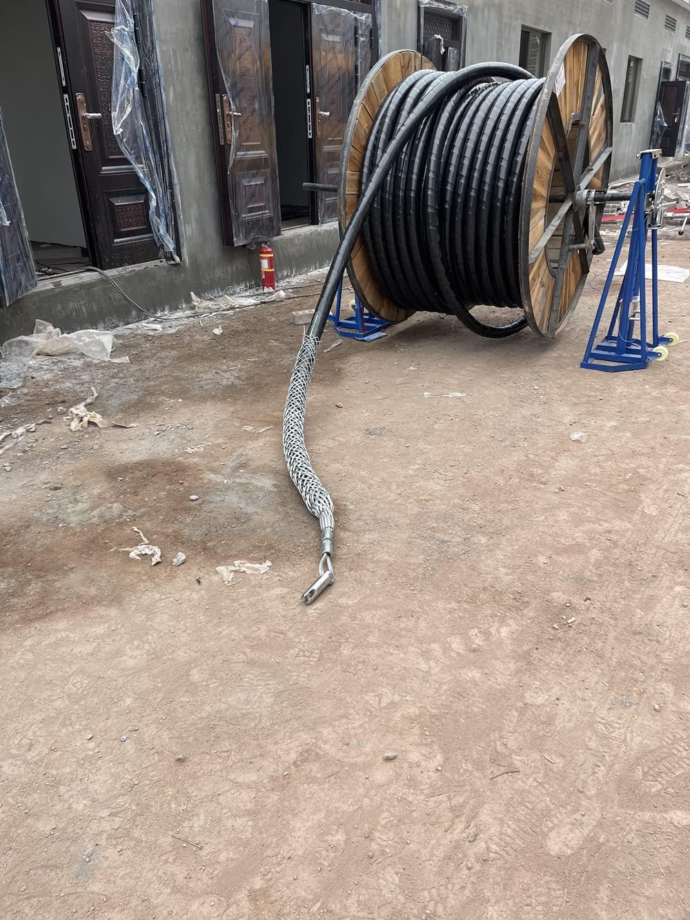 Wire & Cable Mesh Pulling Grip, Double Head Cable Pulls, Suitable for Light & Heavy Cables (D:13-18mm 0.51"-0.7")