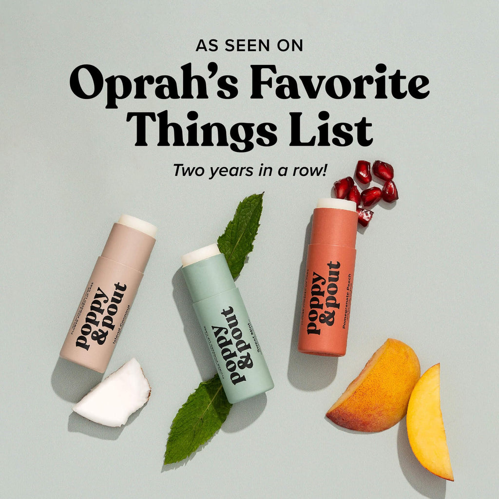 Poppy & Pout Blood Orange Mint Jumbo Lip Balm | All Natural Lip Balms & Moisturizers | Hydrates with Beeswax, Vitamin E, Organic Coconut Oil | Cruelty-Free | Lip Balm in Recyclable Cardboard Tube