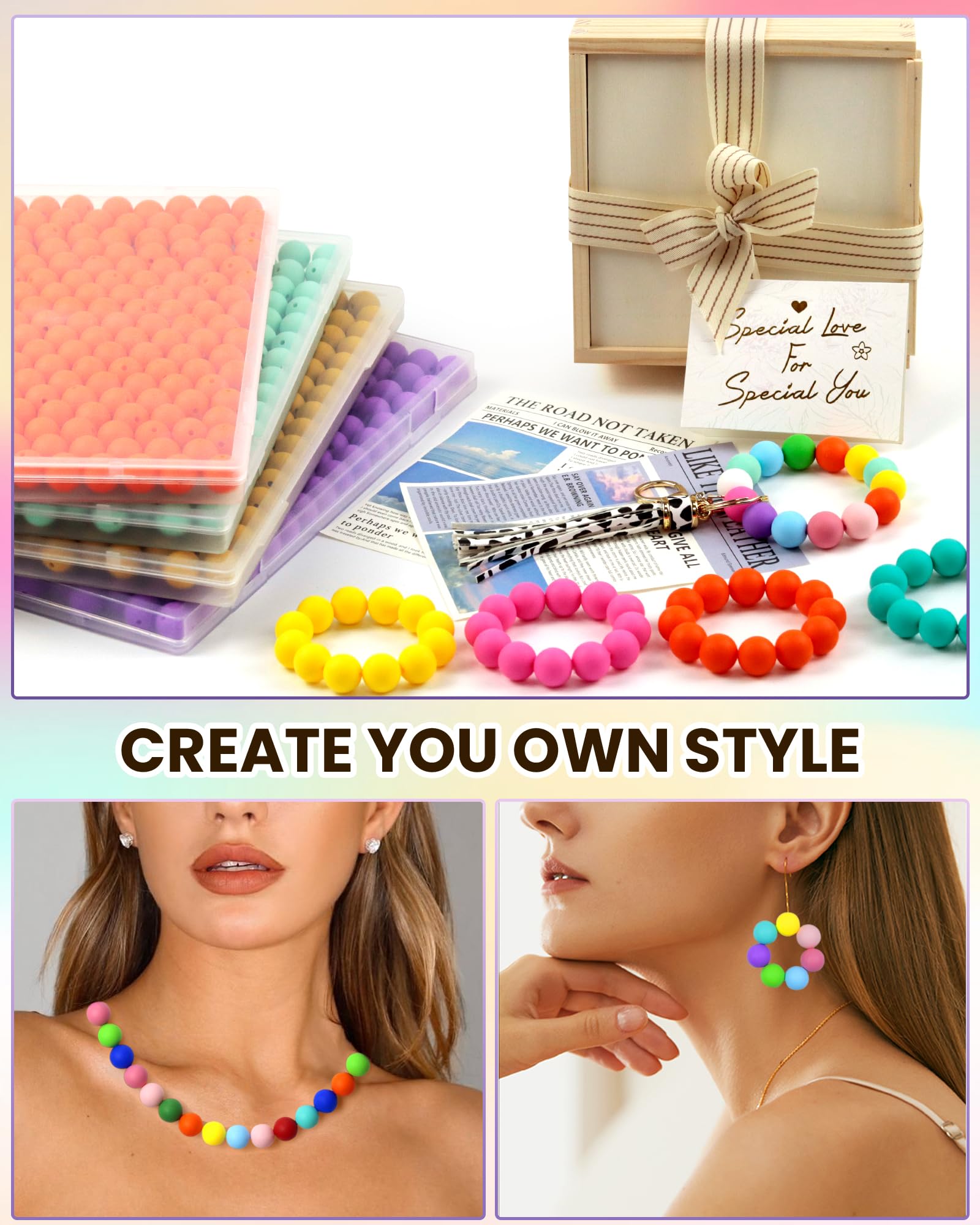 180PCS FIVEIZERO Silicone Beads – 30 Colors 12mm Round Rubber Beads Bulk for DIY Crafts, Keychain Accessories & Jewelry Making | Soft Silicone, Seamless Finish, Easy to String, Fade Resistant, Durable for Daily Use