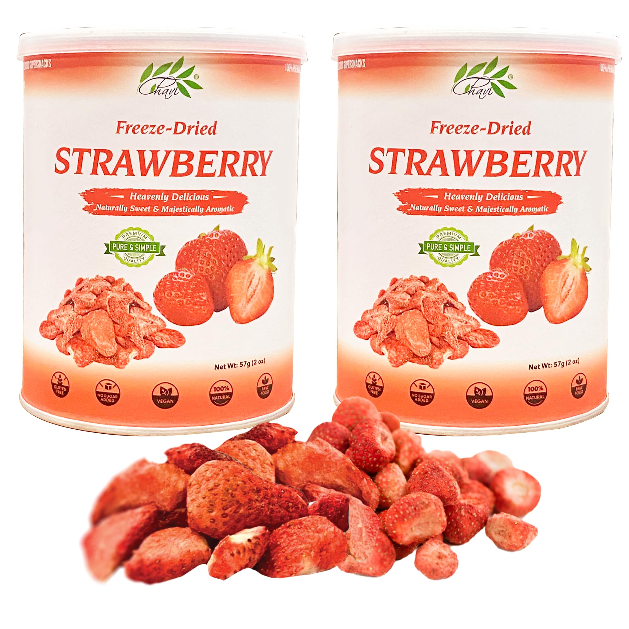 CHAVI Freeze Dried Fruits - Mixed | 6 in 1 | No Added Sugars or Preservatives - Non-GMO, Vegan, Gluten-Free | Gift Box | 230 g | 8.1 oz | 6 Cans